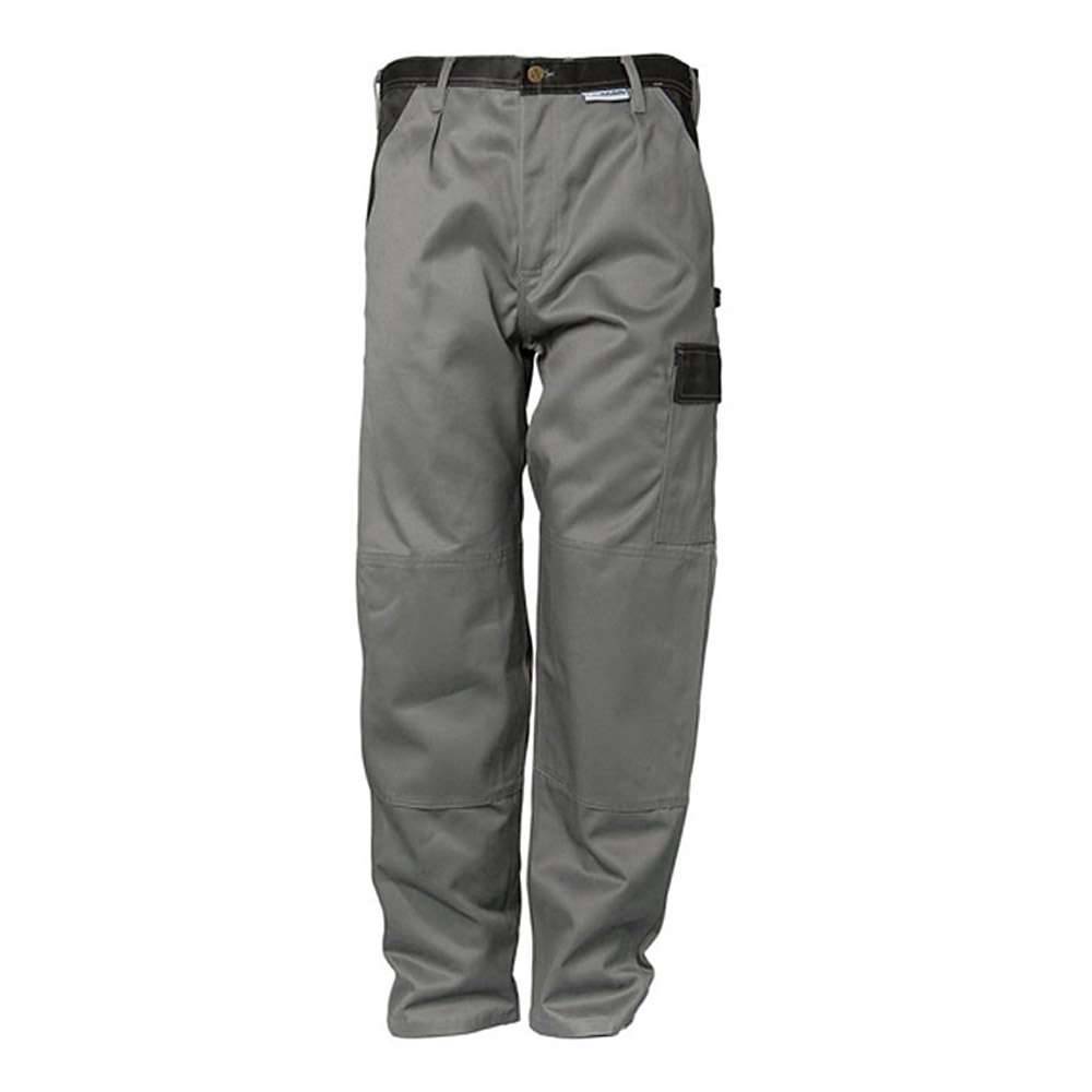Bundhose - Gr. 114 - grau/schwarz - Norm EN 26330 - 65% PES - 35% CO - 320 g/m² - mehr Haltbarkeit und Lebensdauer - Knieverstärkung - "Tristep"
