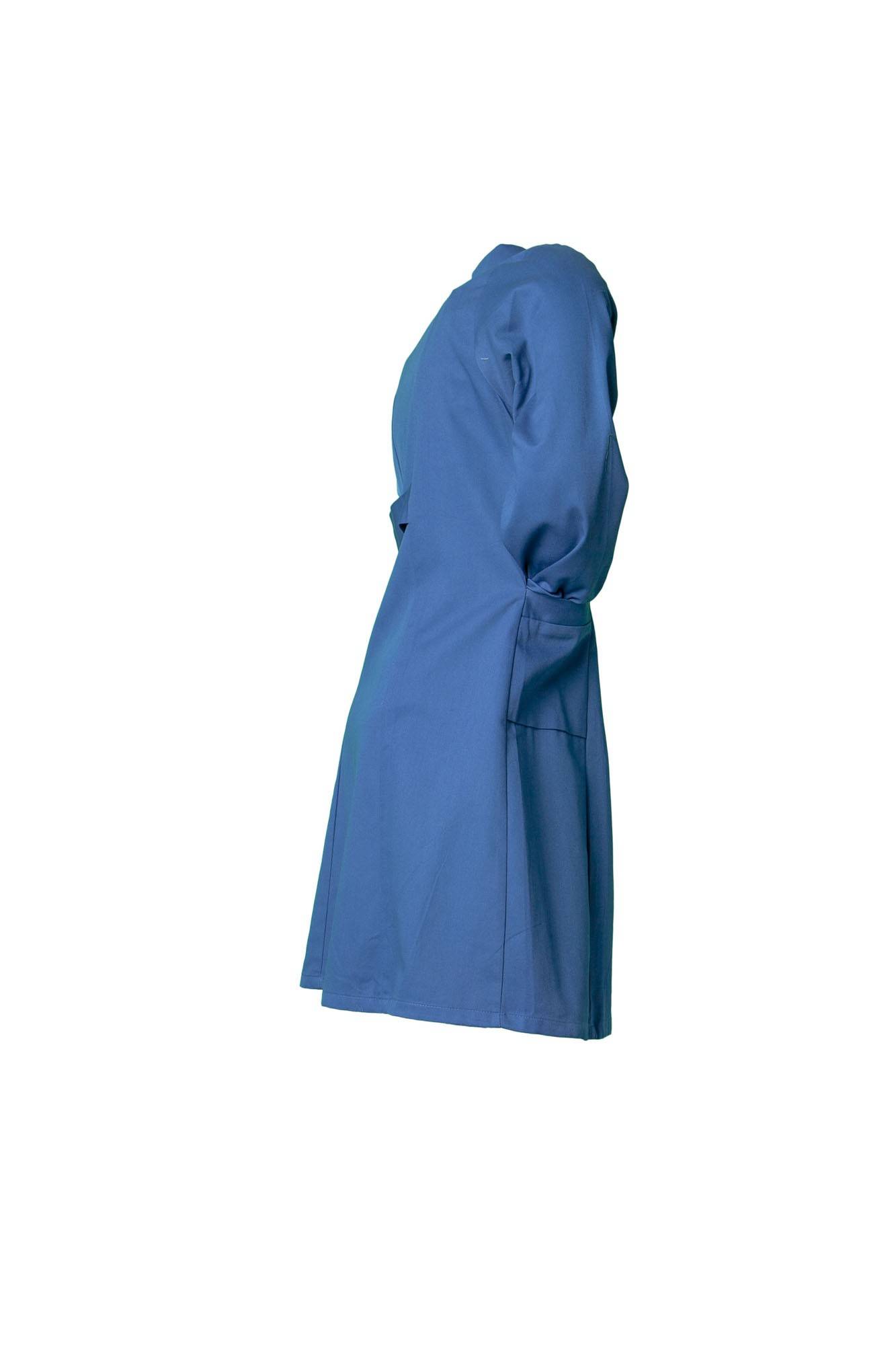 Planam Damen Mantel Baumwolle Langarm kornblumenblau 40 1681040