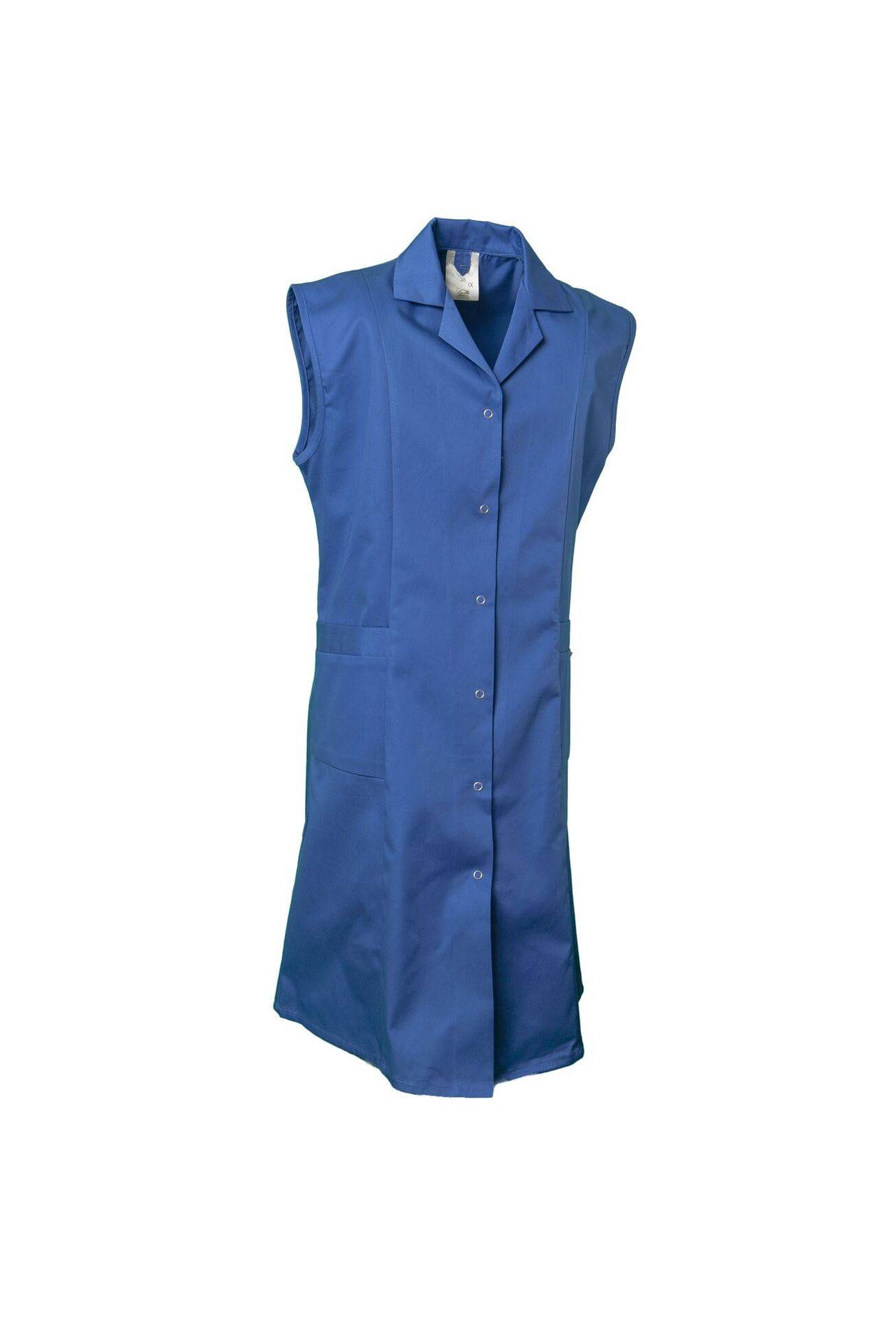 PLANAM Berufsmantel Baumwolle ärmellos kornblau Gr. 48