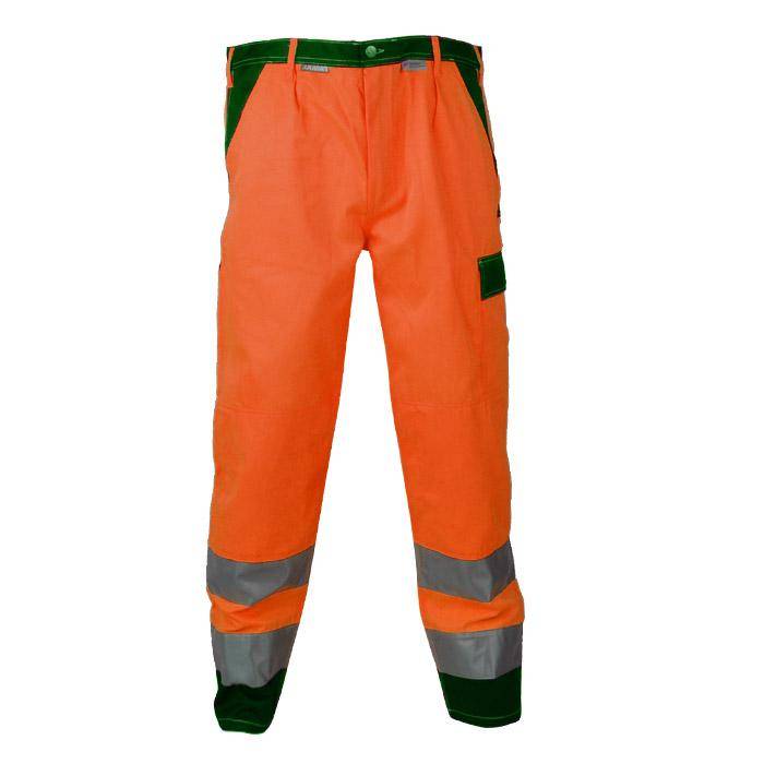 Bundhose "Warnschutz" - Planam - Gr. 50 - orange/grün - EN ISO 20471 Klasse 2