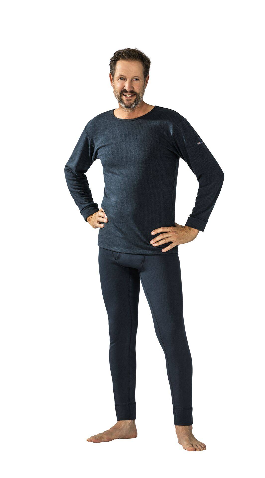 Funktionsunterwäsche Shirt Langarm 275 g/m² grau Größe XXXL