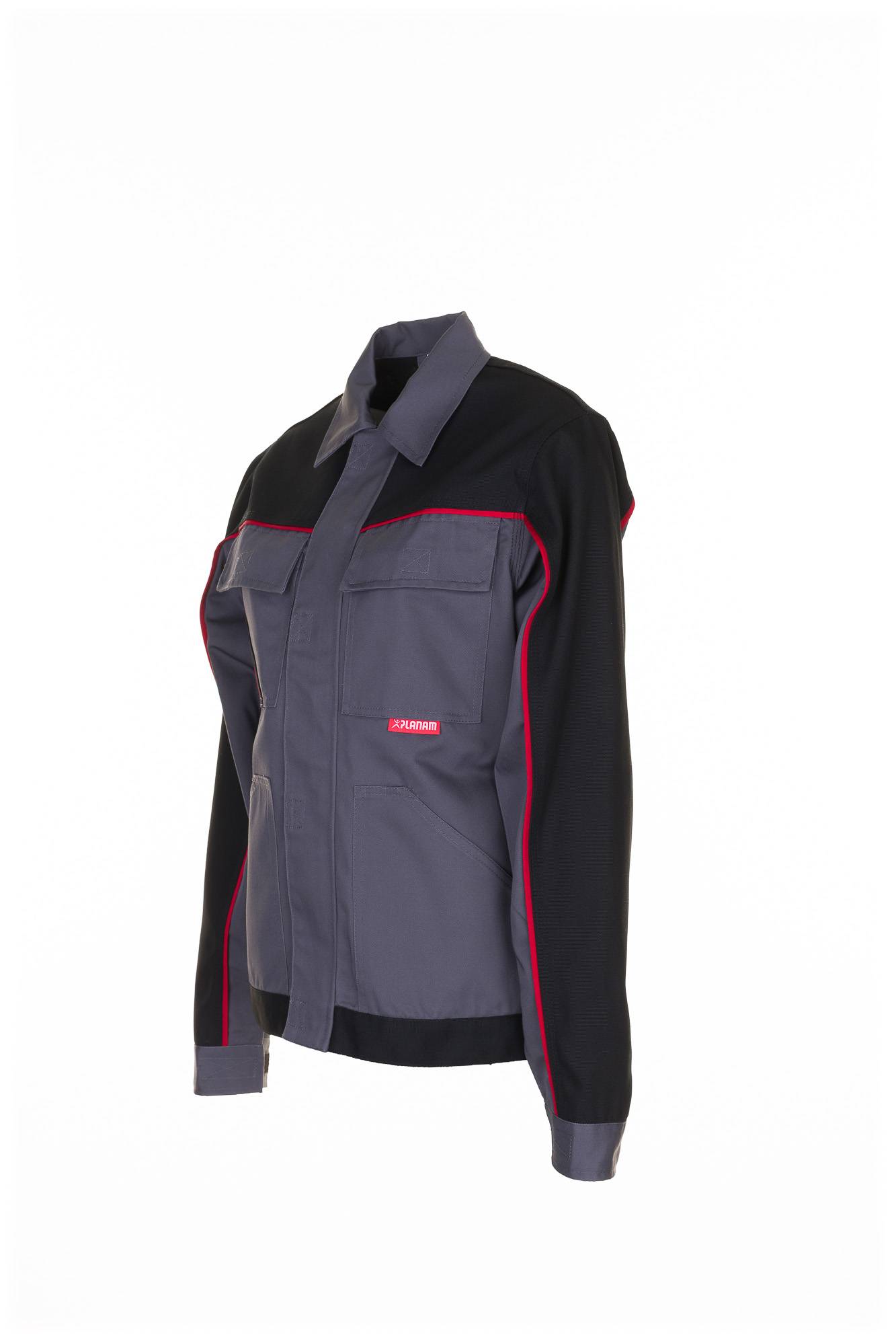 Planam Highline Damen Bundjacke schiefer/schwarz/rot 54 2319054