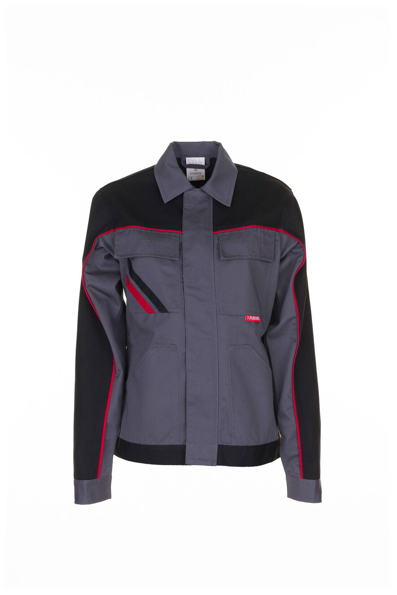 Planam Highline Damen Bundjacke schiefer/schwarz/rot 36 2319036