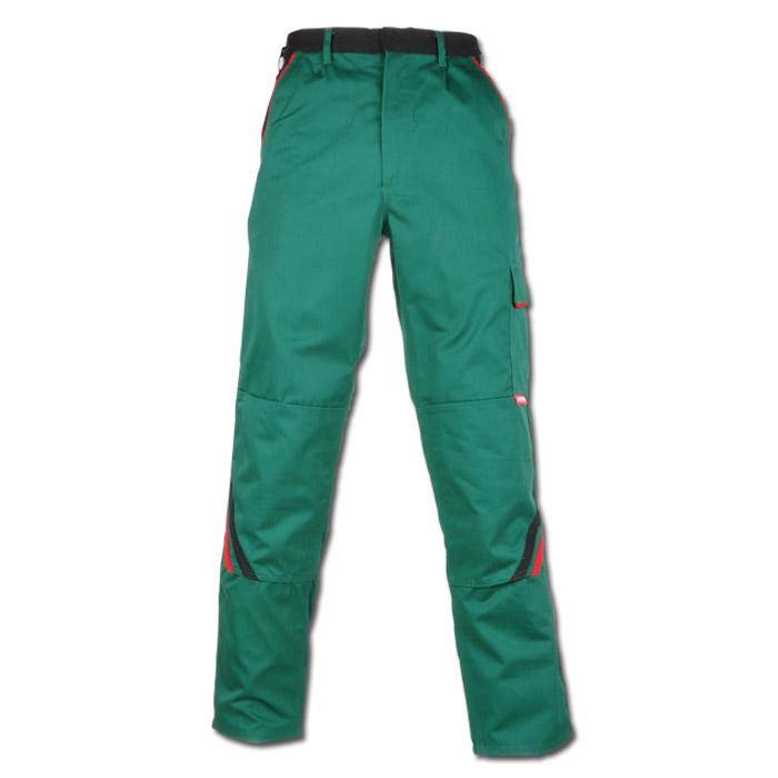 Bundhose - Gr. 118 - grün/schwarz - 65% PES - 35% CO - 285 g/m² - EN 26330 - strapazierfähig - Gummizug im Bund - "Highline"