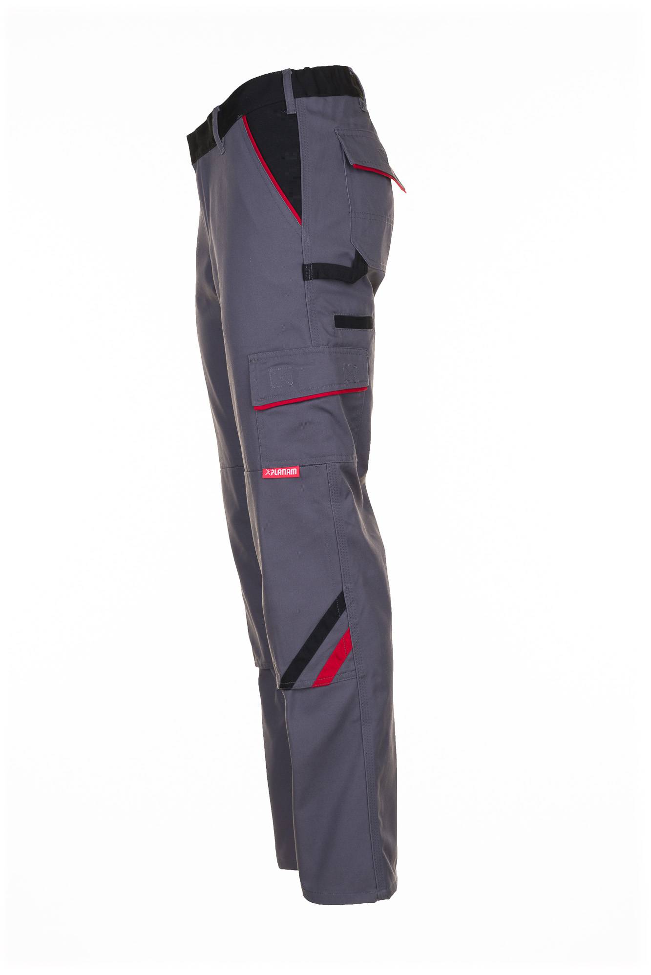 Planam Highline Damen Bundhose schiefer/schwarz/rot 48 2329048