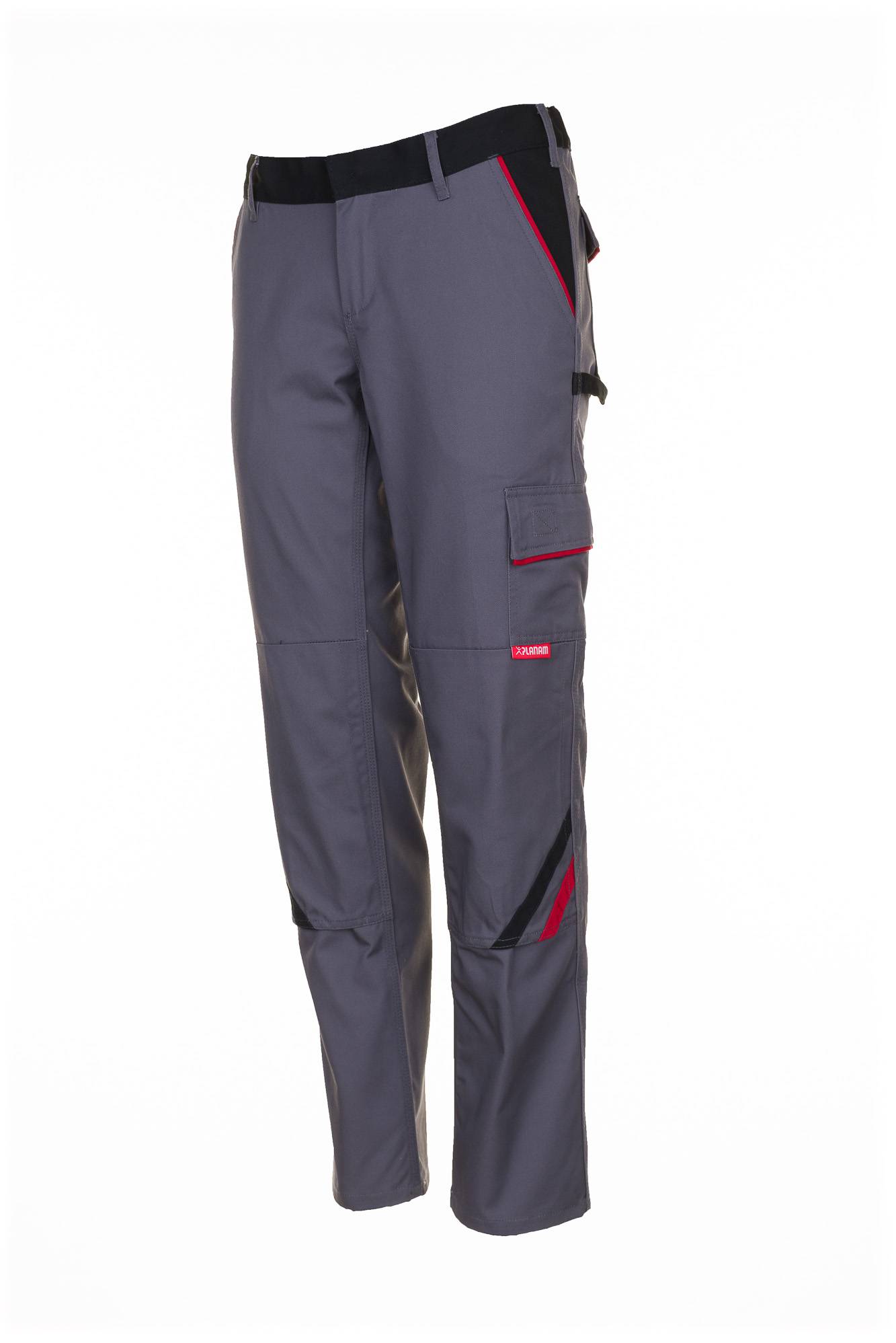 Planam Highline Damen Bundhose schiefer/schwarz/rot 50 2329050