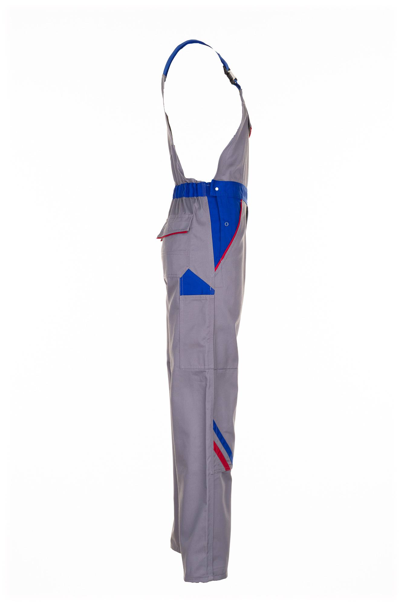 Planam Highline Latzhose zink/kornblumenblau/rot 70 2333070