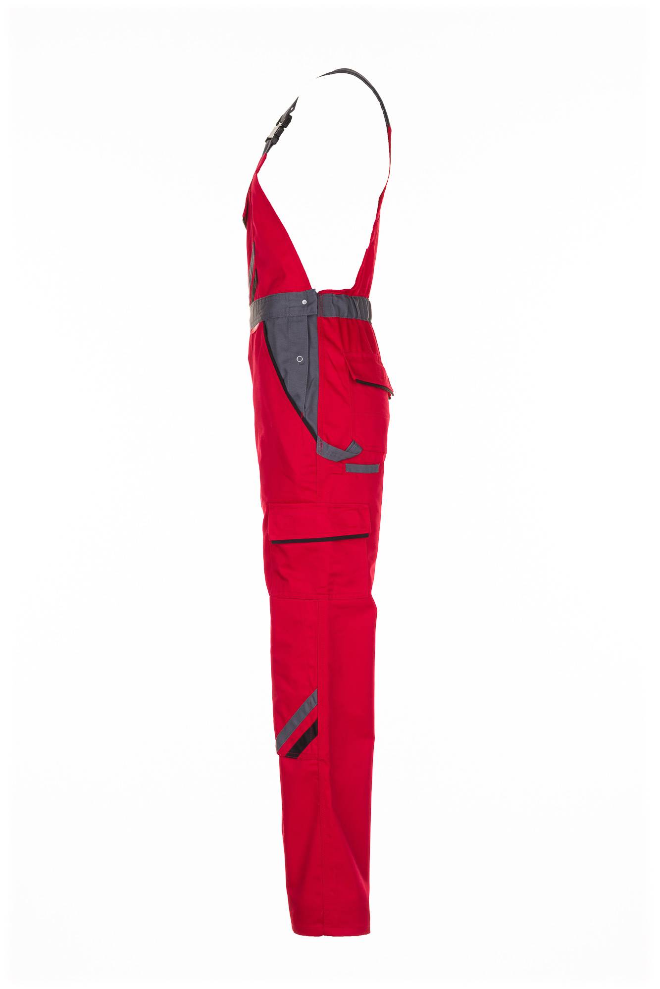 Planam Highline Latzhose rot/schiefer/schwarz 110 2336110