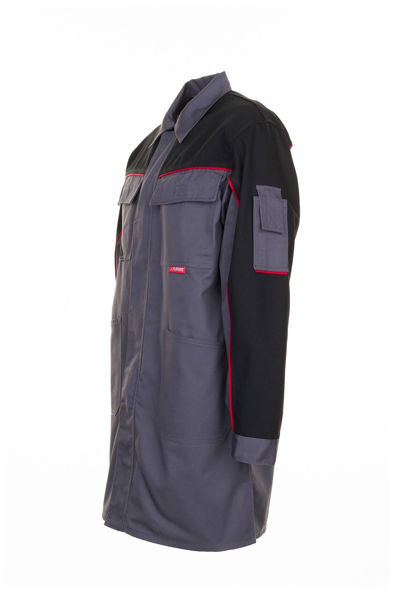 Planam Highline Berufsmantel schiefer/schwarz/rot 60 2352060
