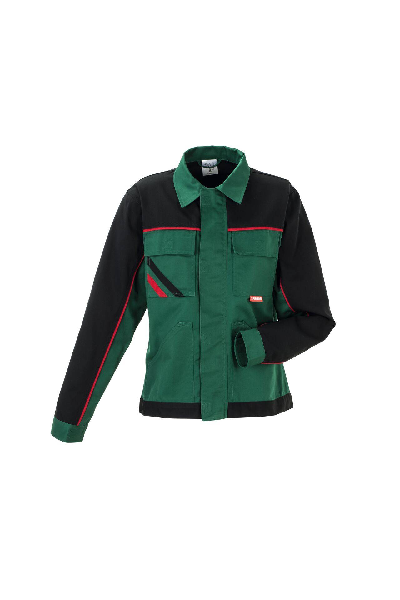 PLANAM Bundjacke grün/schwarz/rot Highline Gr. 42