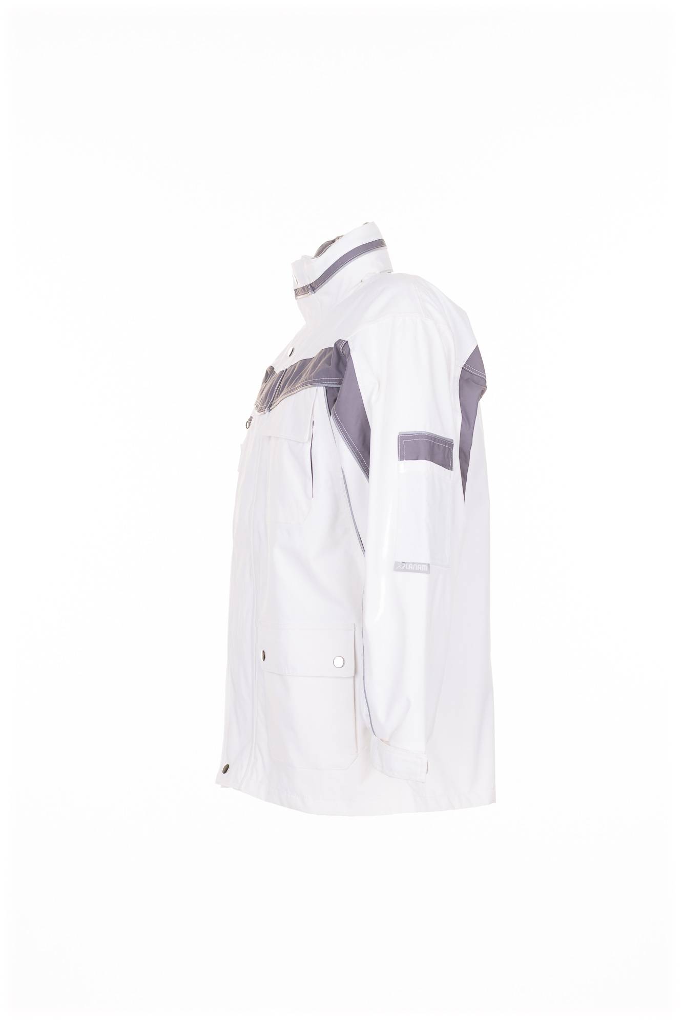 Planam Plaline Allwetterjacke reinweiß/zink 4XL 2573068