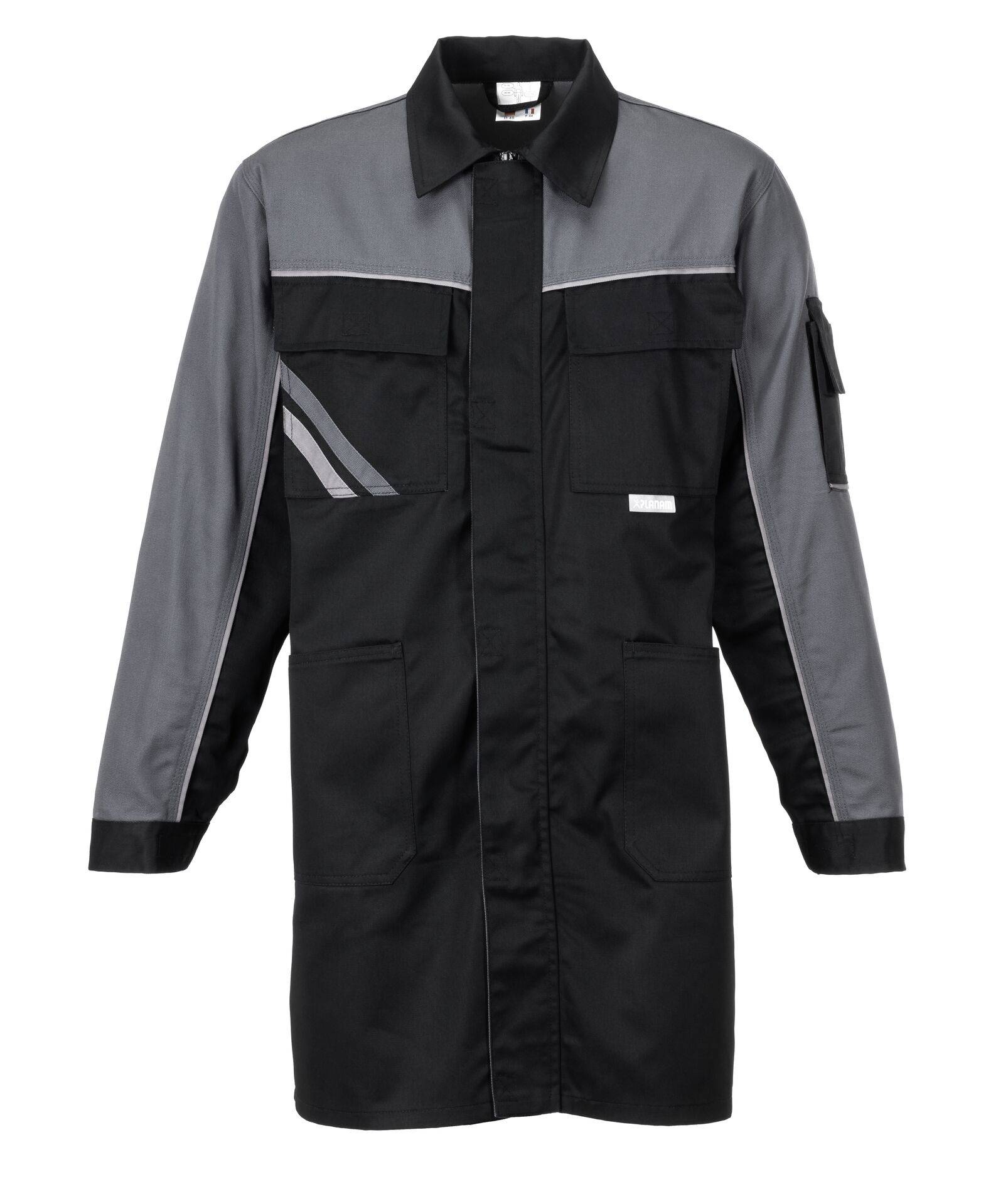 PLANAM Berufsmantel schwarz/schiefer/zink Highline Gr. 42