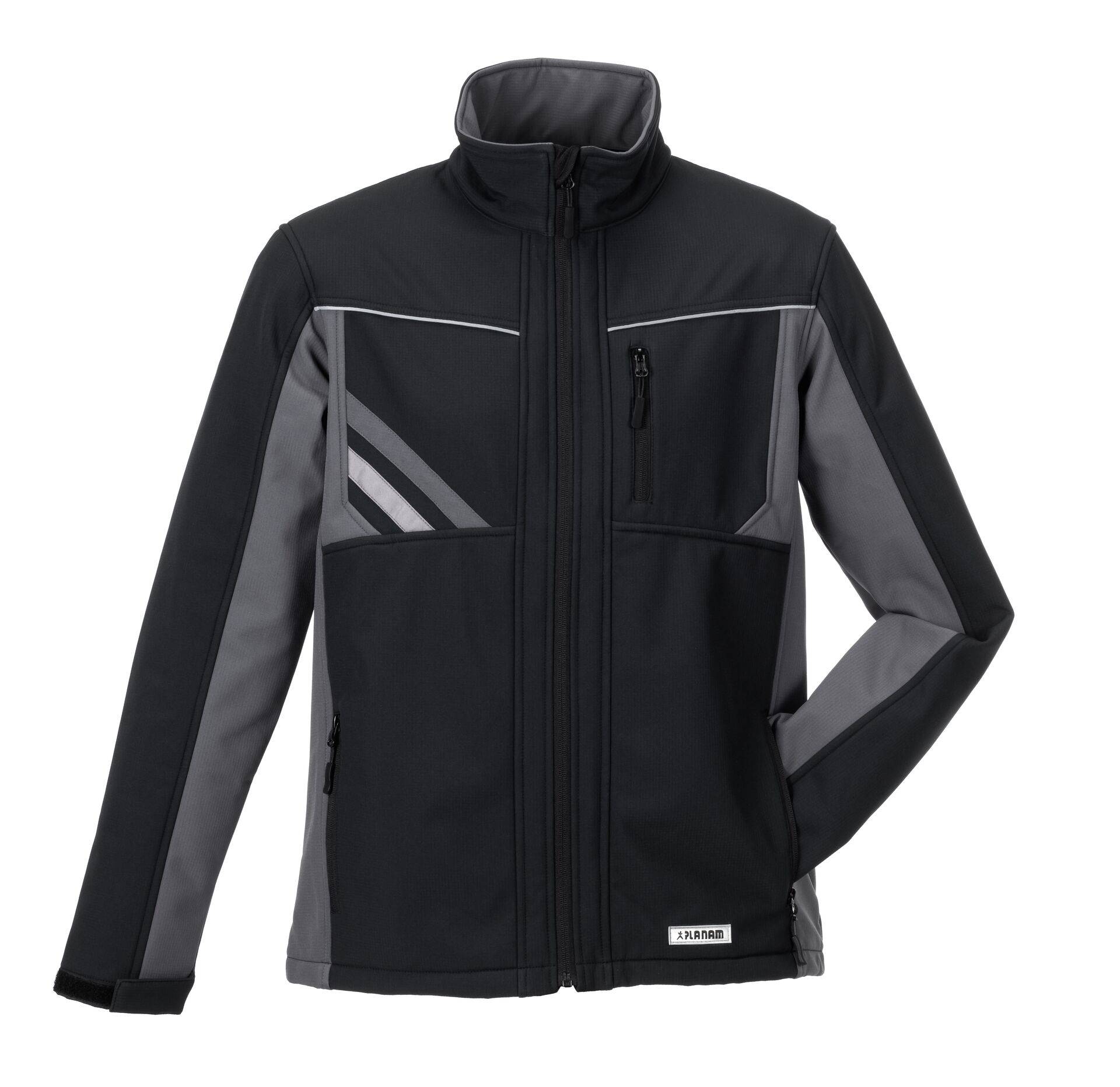 PLANAM Softshelljacke schwarz/schiefer/zink Highline Gr. XXXL