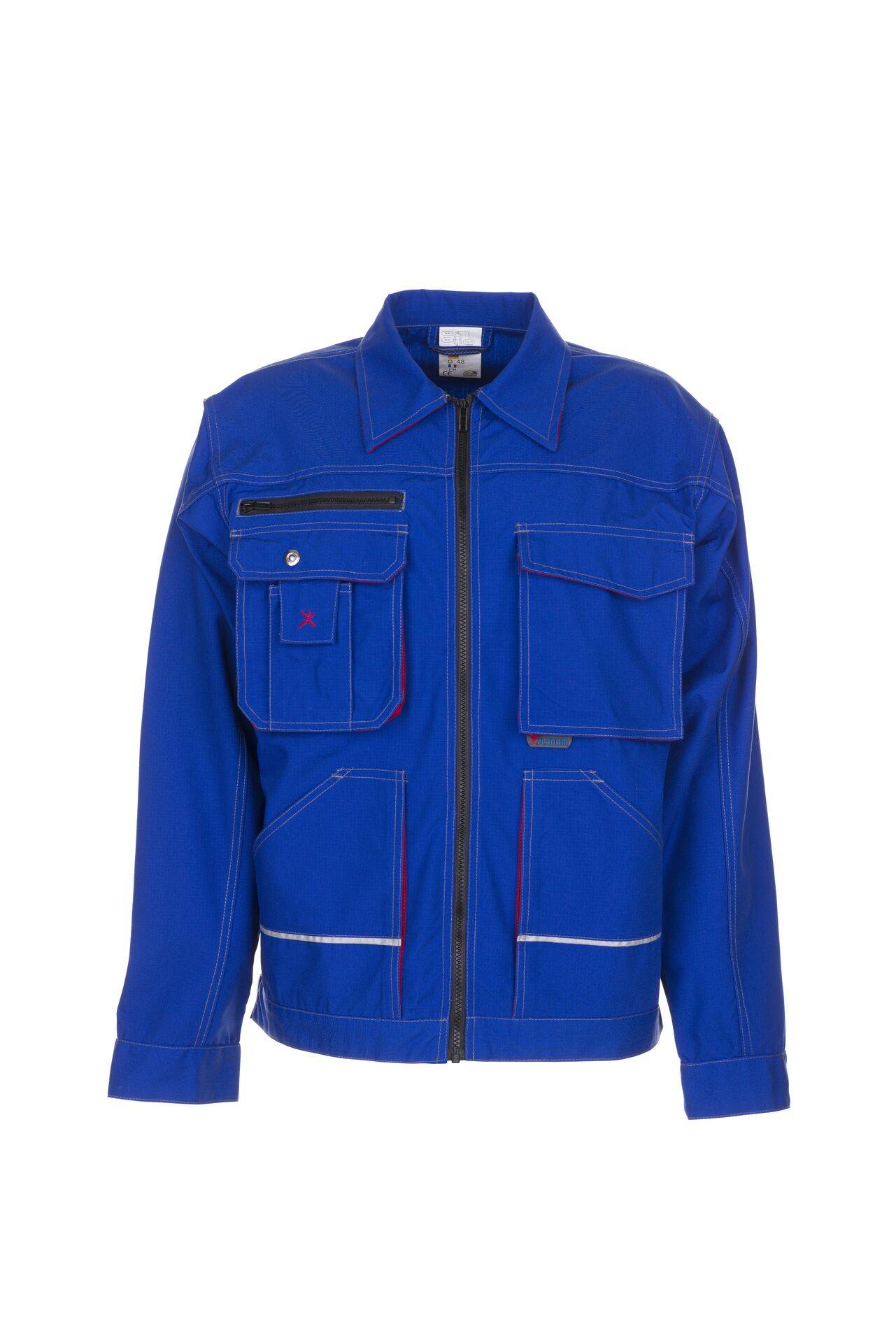 PLANAM Bundjacke kornblau/rot Basalt Gr. 64