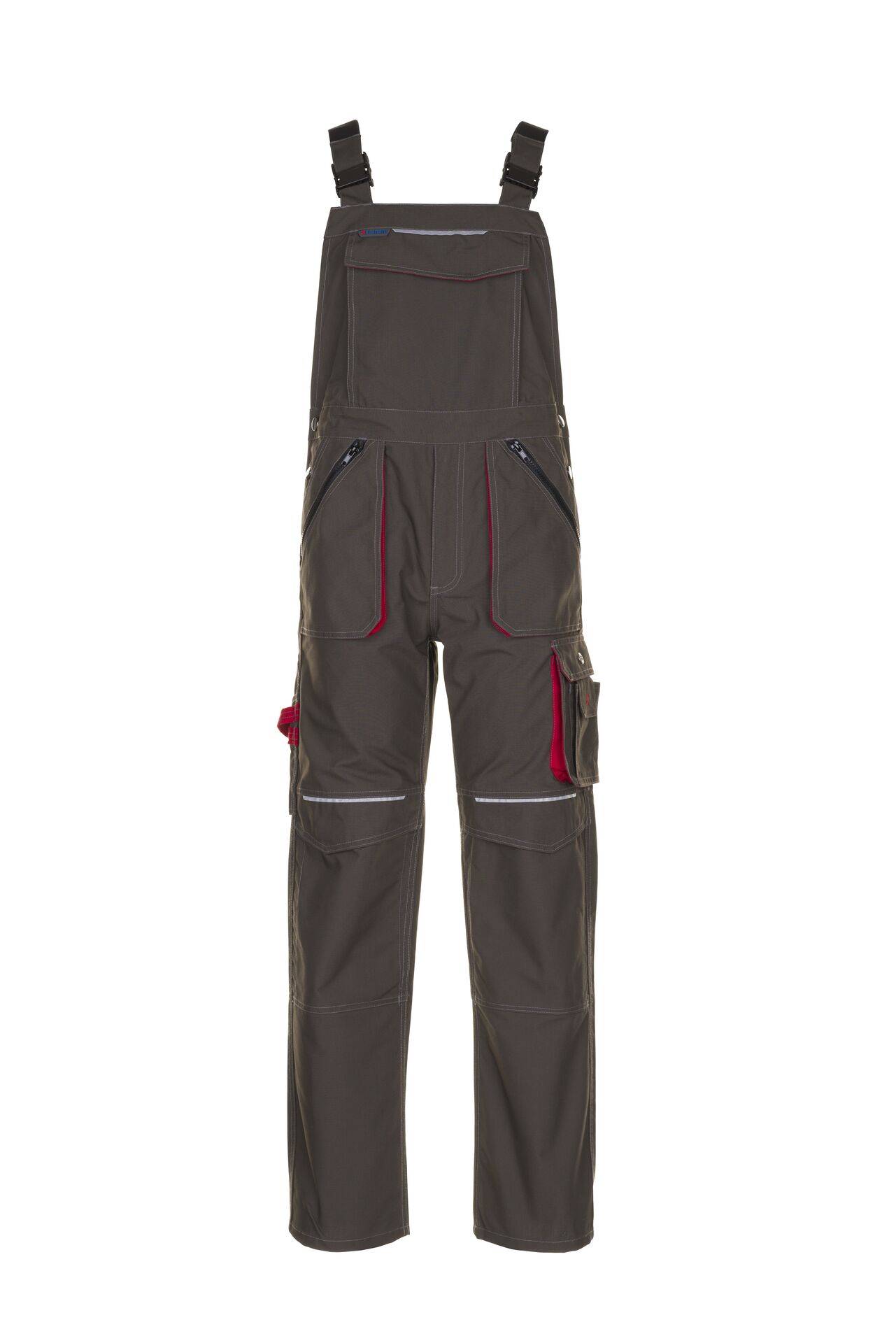 PLANAM Latzhose oliv/rot Basalt Gr. 110