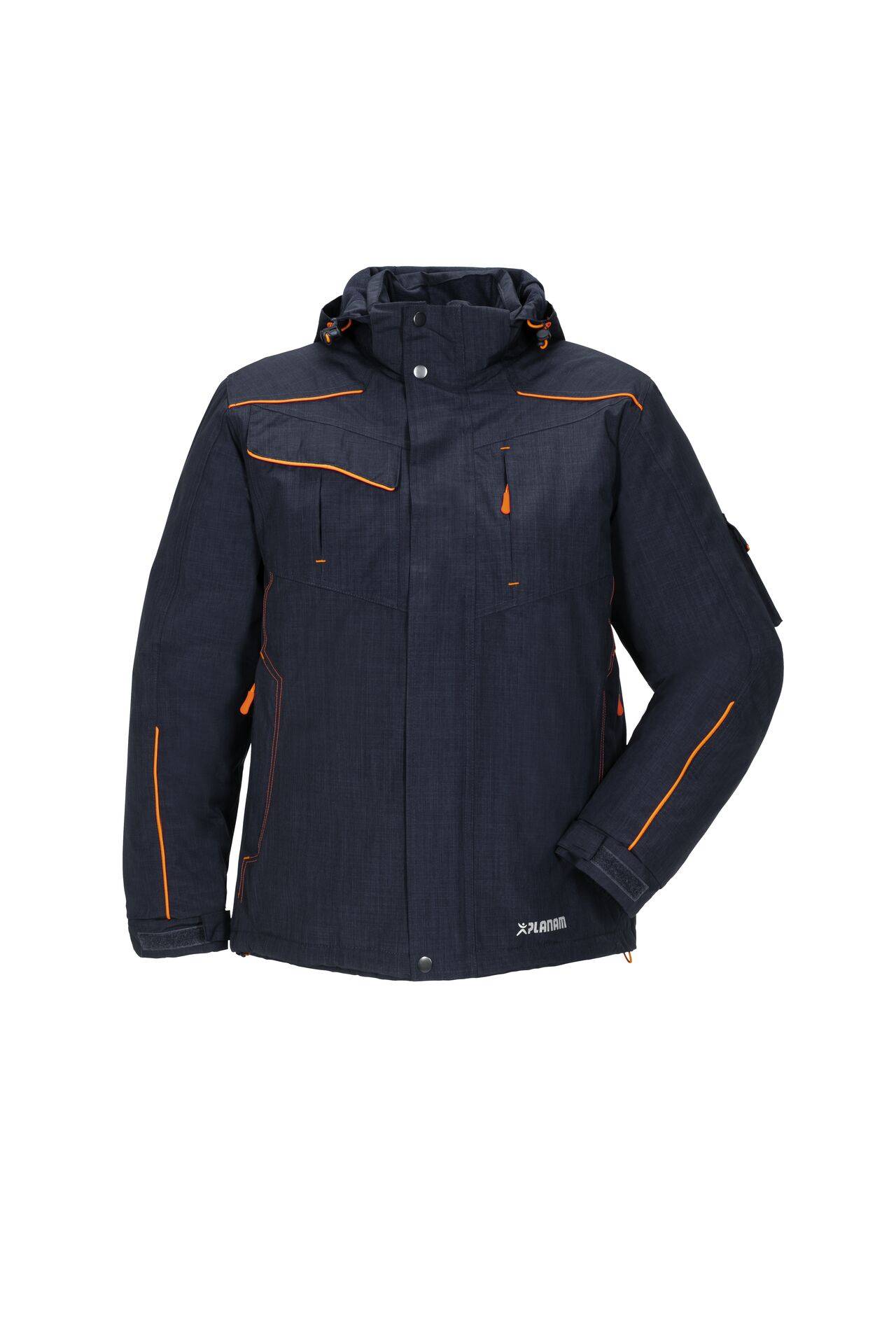 PLANAM Neon Jacke marine/orange Outdoor Gr. L