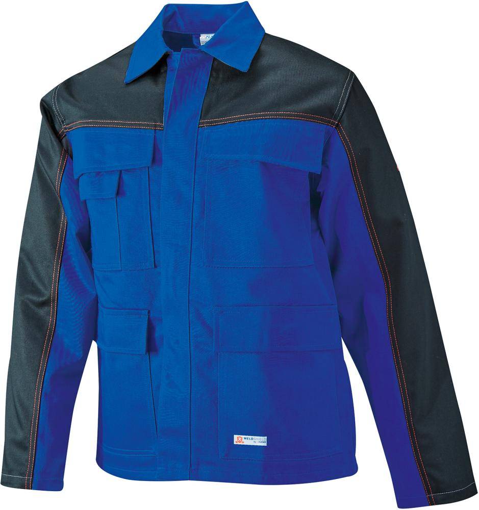 Jacke Weld Shield, Gr.60,kornblau/schwarz