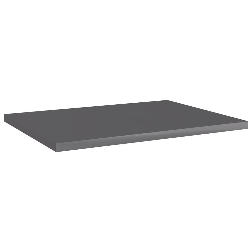vidaXL Bücherregal-Bretter 4 Stk. Hochglanz-Grau 40x30x1,5 cm