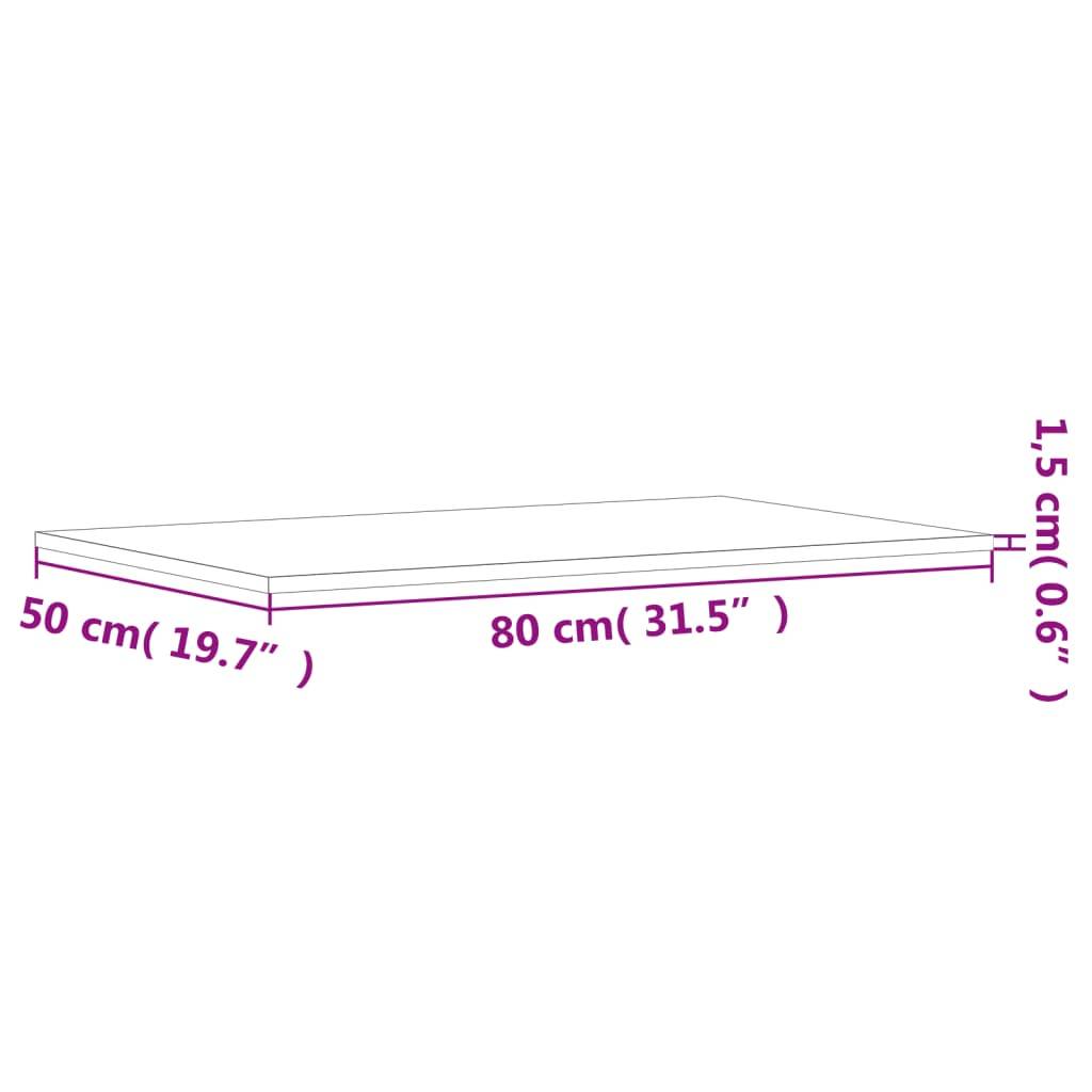 vidaXL Bücherregal-Bretter 8 Stk. Grau 80x50x1,5 cm Holzwerkstoff