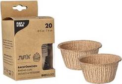 PAPSTAR Muffins-Backförmchen, aus Kakaoschalen, 50 mm, natur aus Frischfaser und Kakaoschalen, backfest bis 220 Grad,
