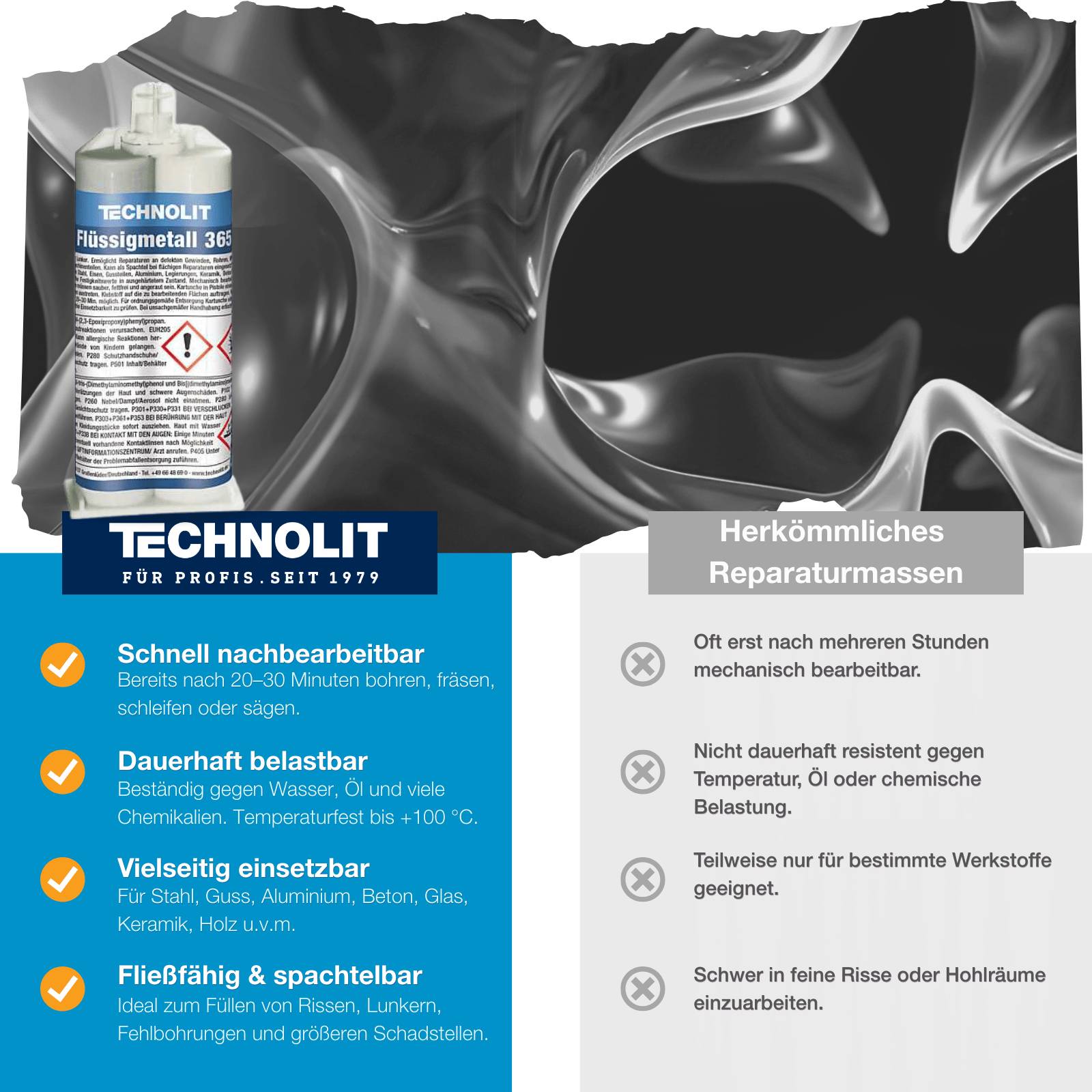 TECHNOLIT Flüssigmetall 365 50 ml