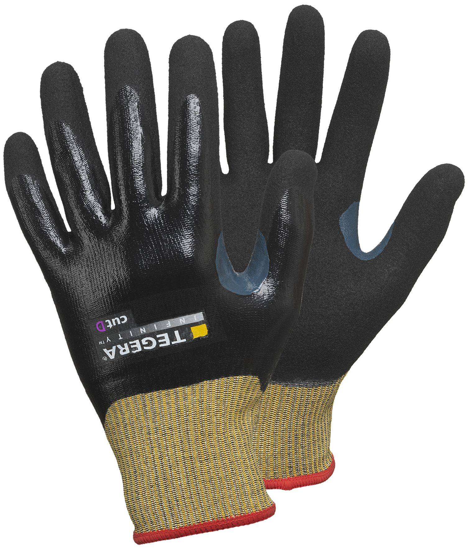 Schnitt-Handschuhe TEGERA Infinity 8812, Kat. II, gelb/schwarz, Gr. 8
