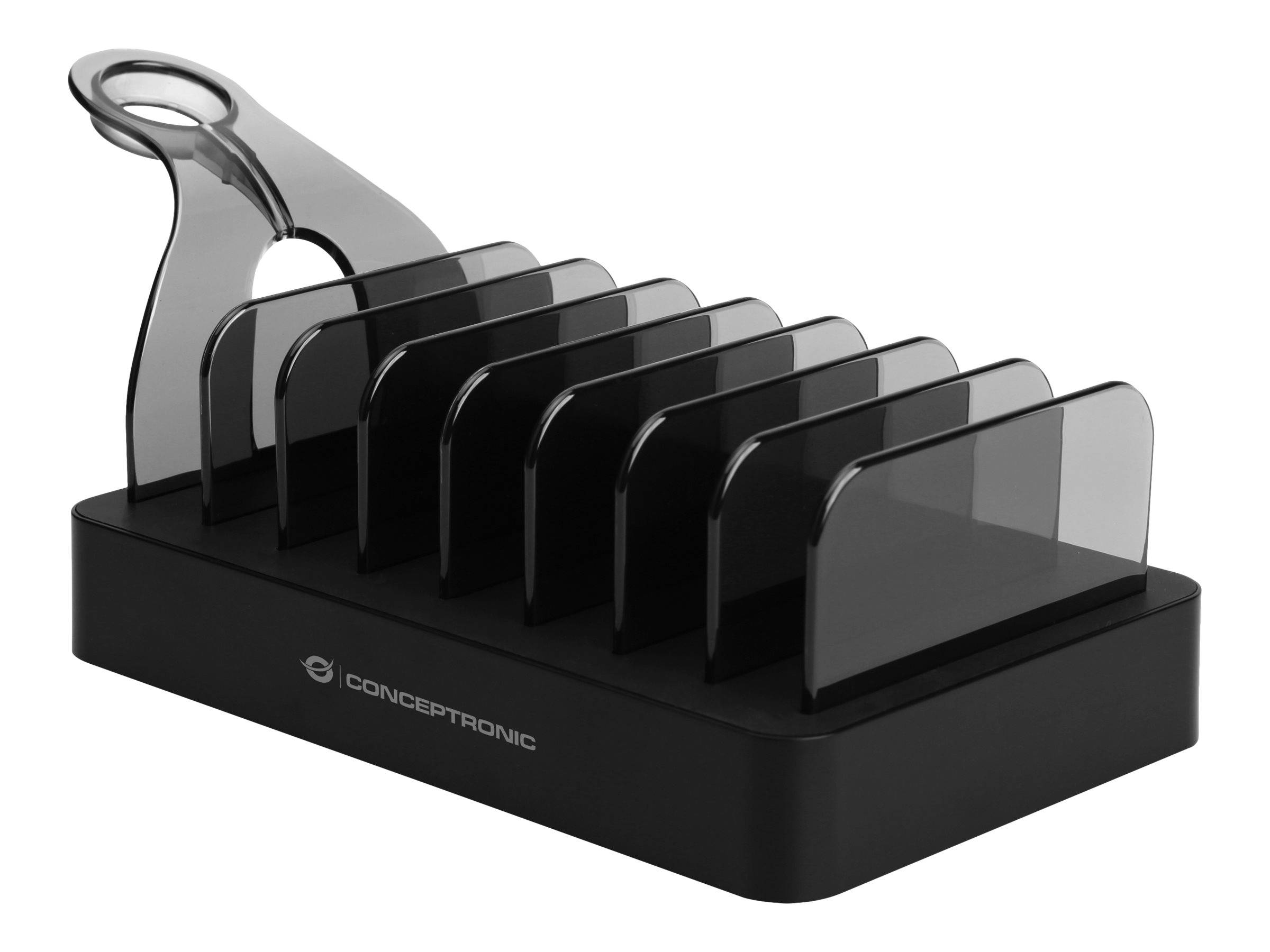 Conceptronic OZUL - Ladestation - 75 Watt - PD 3.0 - 8 Ausgabeanschlussstellen (6 x USB, 2 x USB-C)