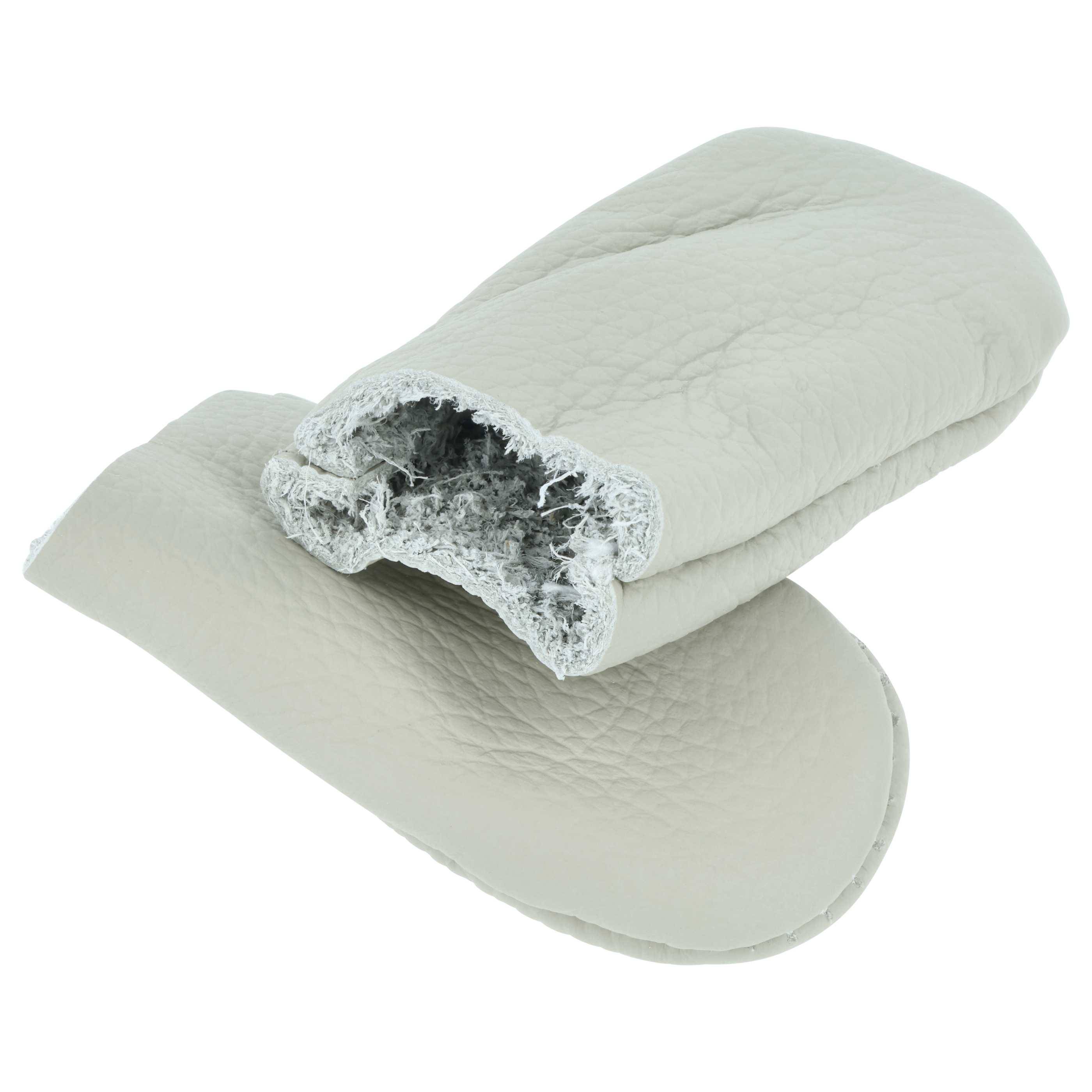 vhbw Fingerschutz zum Nähen, Spinnen, Schnitzen u.a. - 2-teiliges Set (Daumen-Fingerling + Zeigefinger-Fingerling), Leder