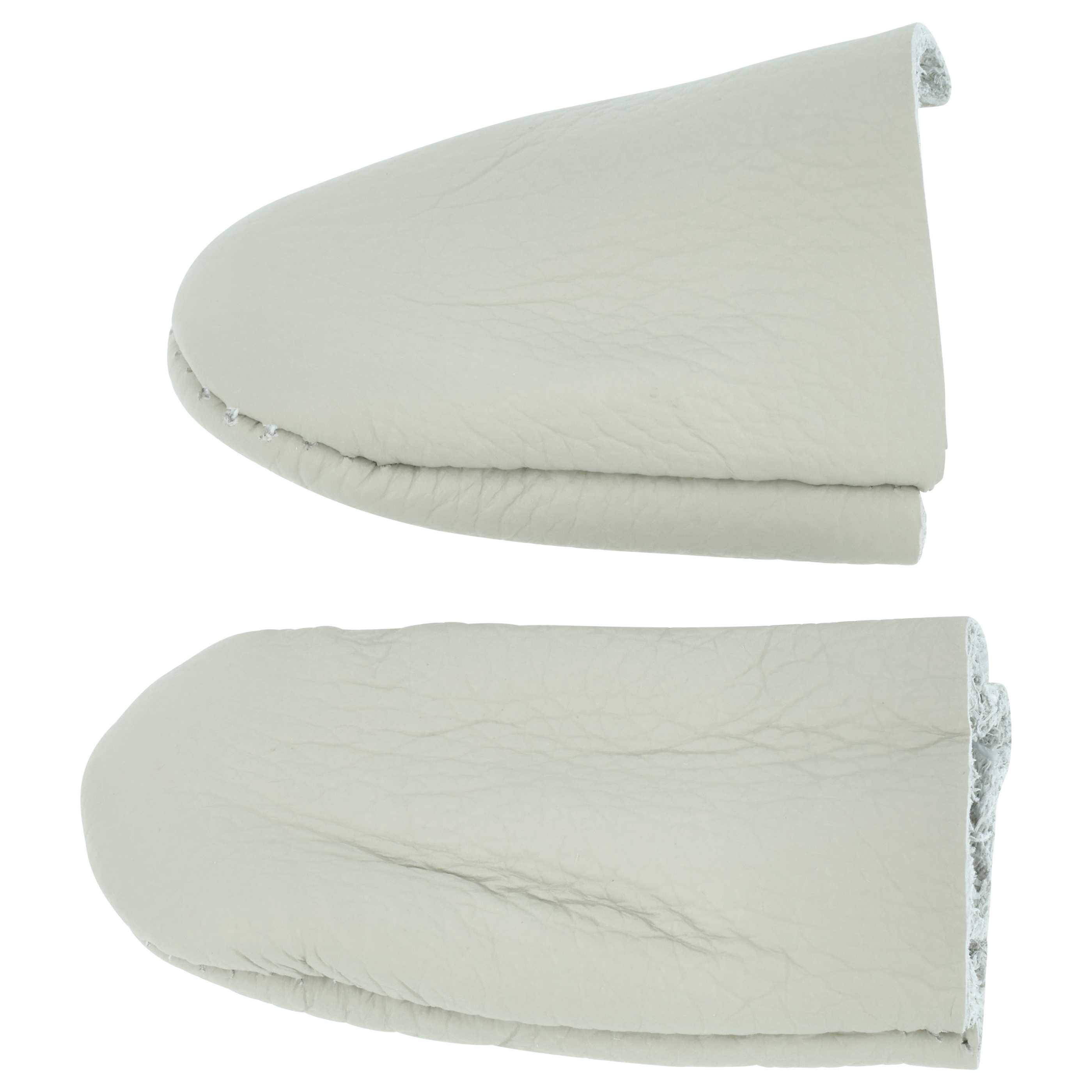 vhbw Fingerschutz zum Nähen, Spinnen, Schnitzen u.a. - 2-teiliges Set (Daumen-Fingerling + Zeigefinger-Fingerling), Leder