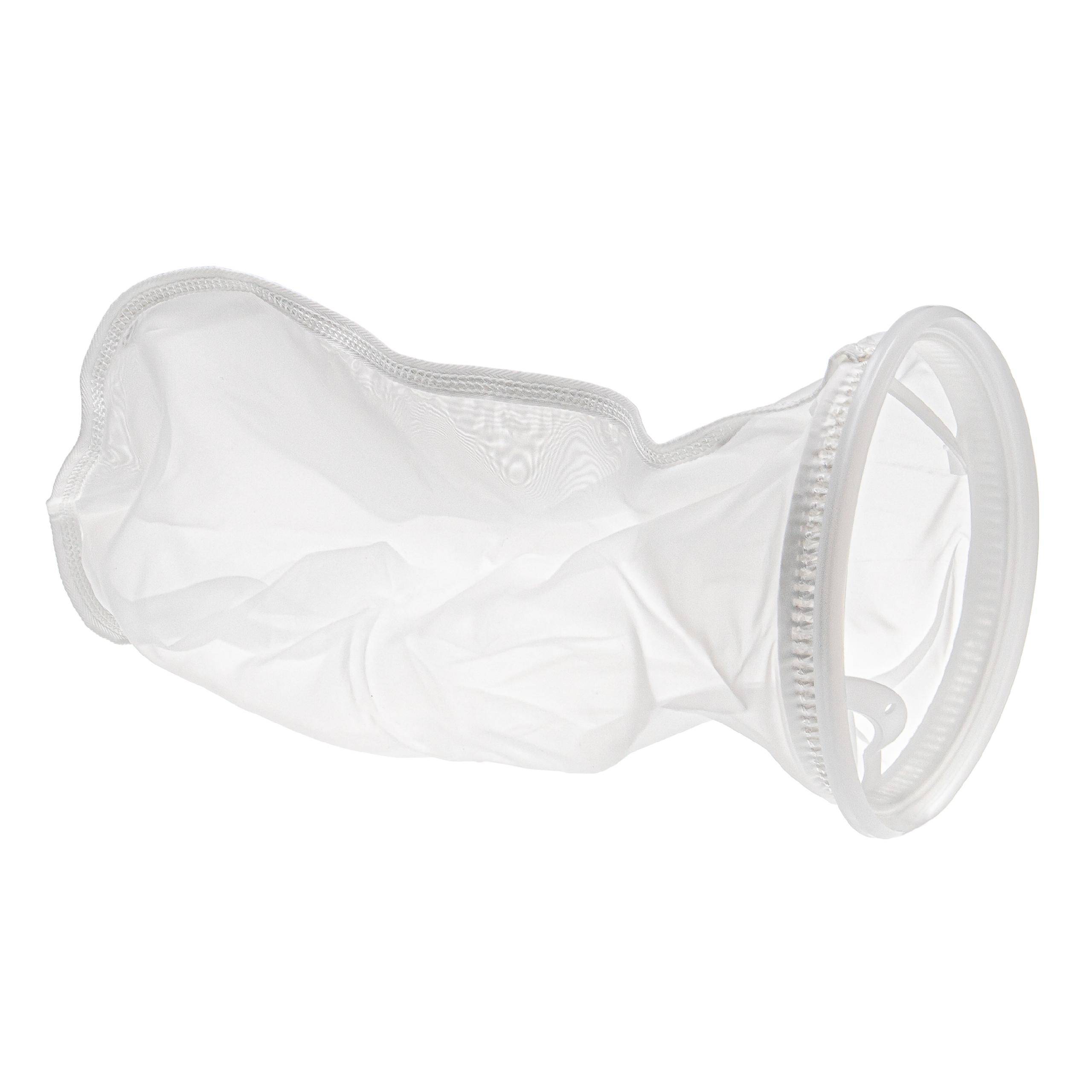 vhbw Universal Filtersocke für Aquarien, Pools, Skimmer - Filterbeutel, Polyester, 18 x 45 cm, 150 Mikrometer, Weiß