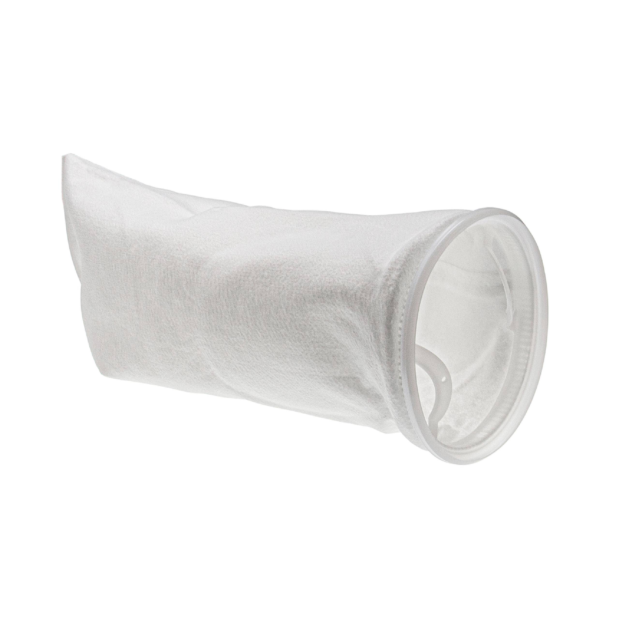 vhbw Universal Filtersocke für Aquarien, Pools, Skimmer - Filterbeutel, Polyethylen, 18 x 45 cm, 100 Mikrometer, Weiß