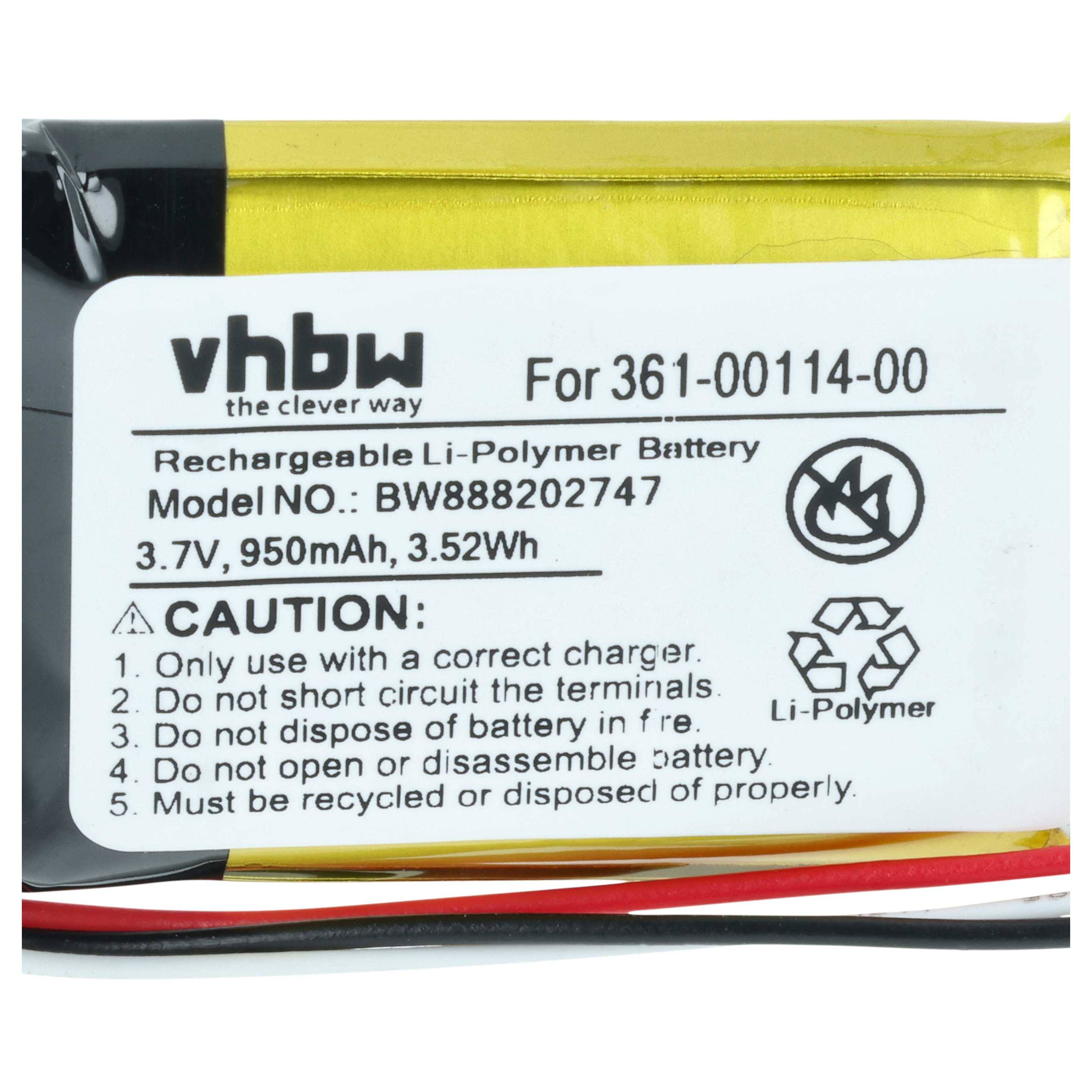 vhbw Akku kompatibel mit Garmin inReach Mini 2 Satelliten-Kommunikationsgerät (950 mAh, 3,7 V, Li-Ion)