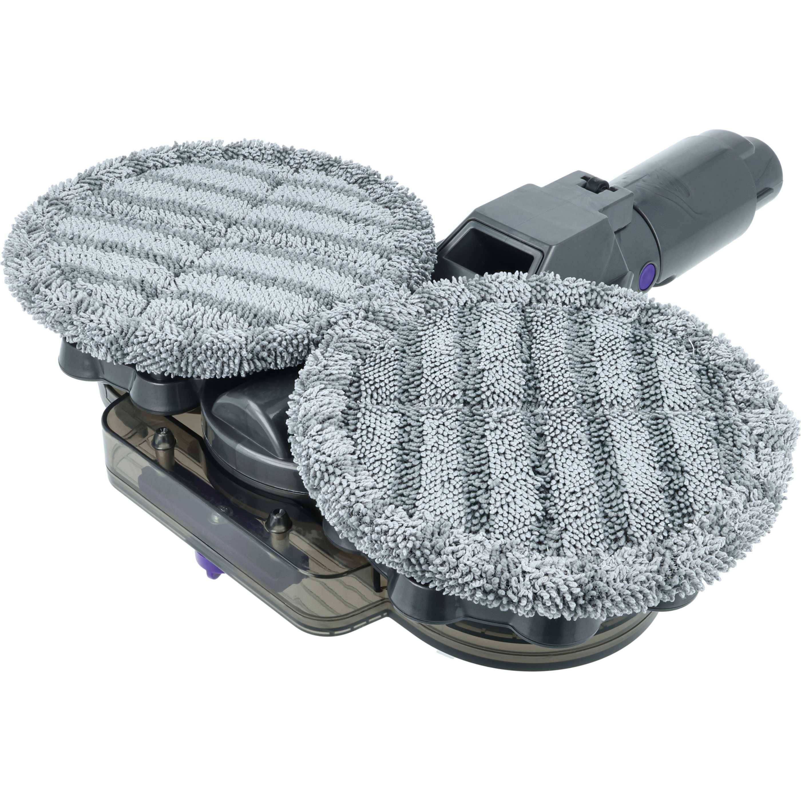 vhbw Elektrischer Wischmopp-Aufsatz kompatibel mit Dyson V7, V15s, V15 Detect Complete Staubsaugern - inkl. Wassertank + 2 Wischpads