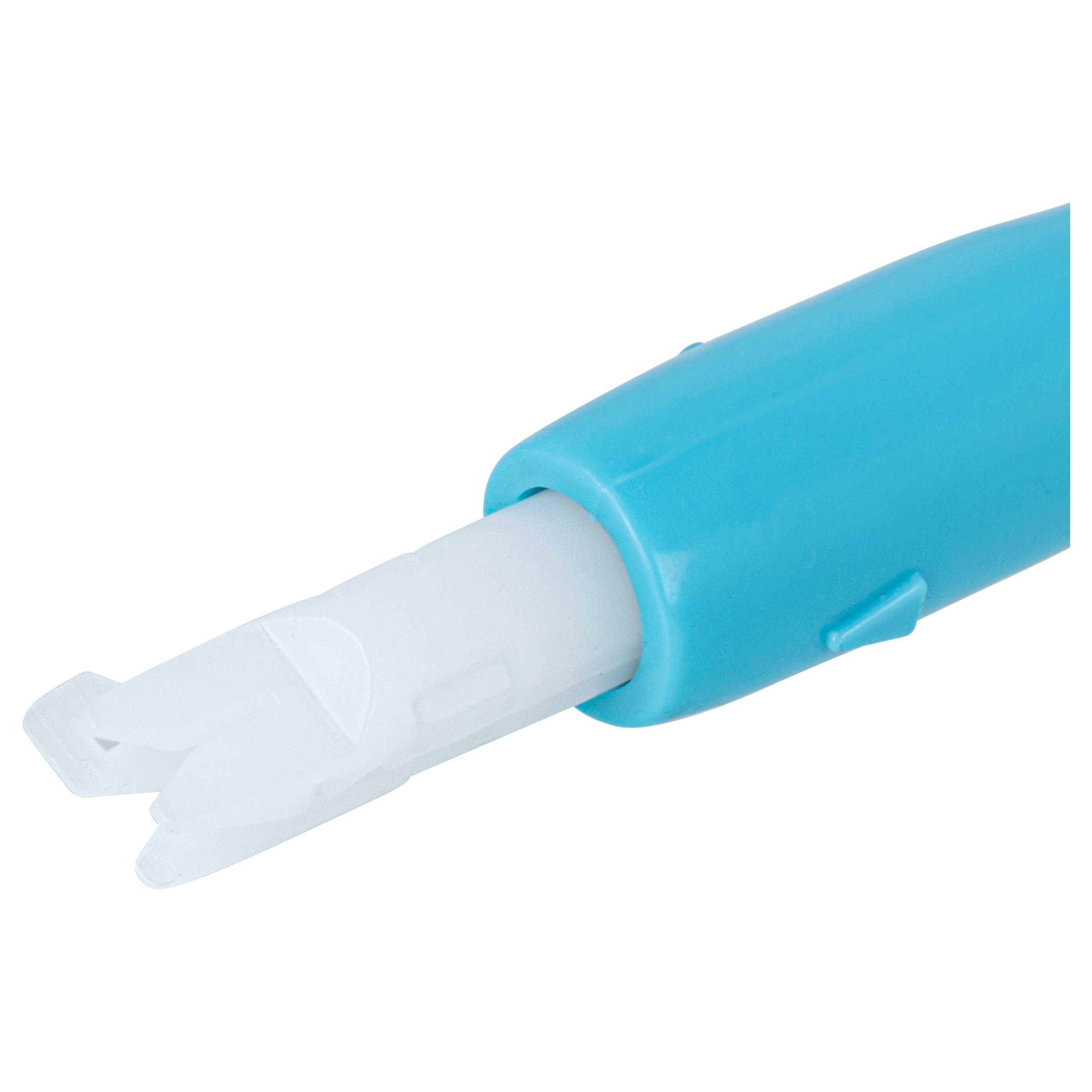 vhbw Nadeleinfädler für Haushaltsnähmaschinen - Kunststoff, Länge 7 cm, Blau