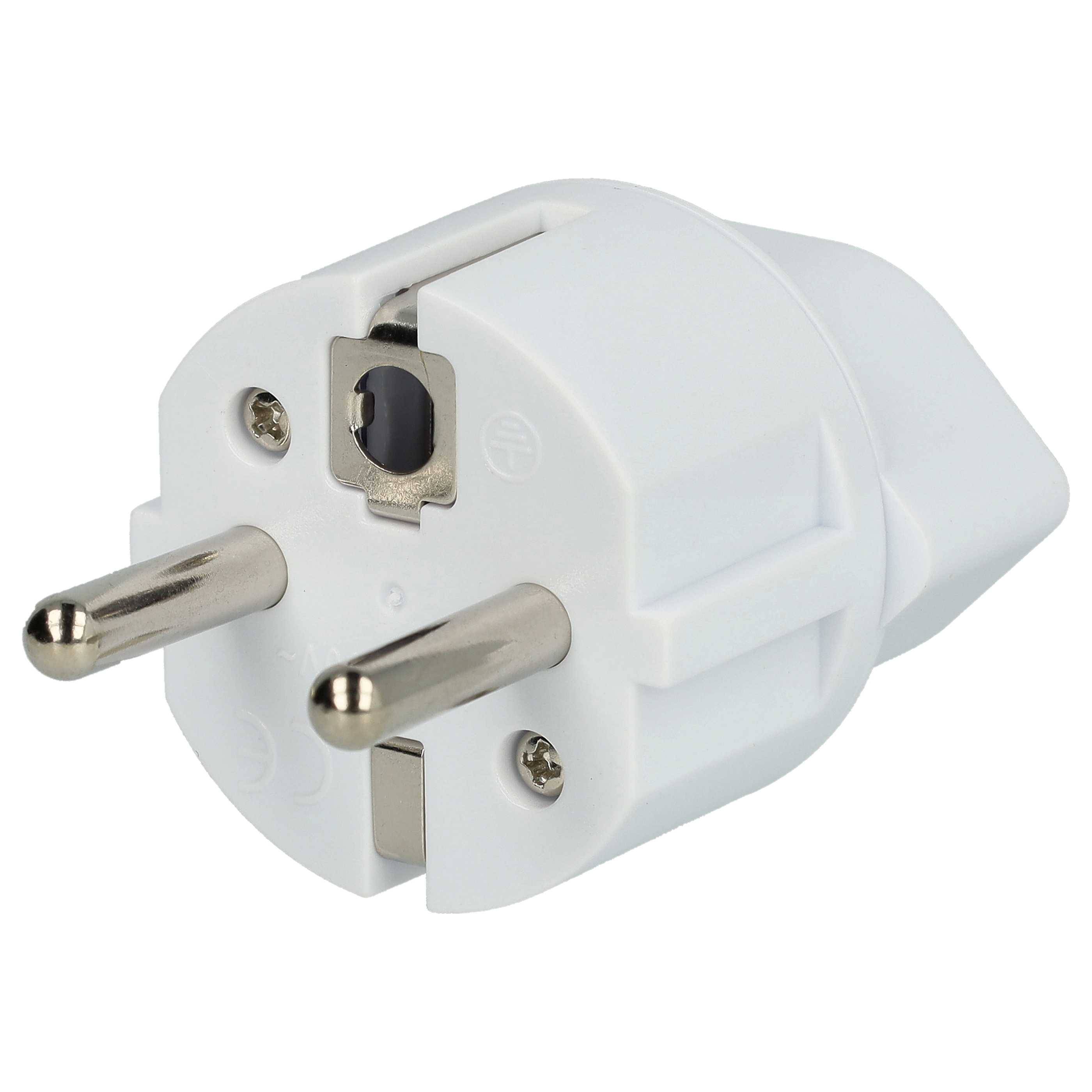 vhbw Reisestecker Adapter Typ J, SN 441011 (Euro-Stecker auf Schweizer-Buchse / CH Stecksystem) - Reiseadapter, Weiß, Max. 250 V / 2500 W
