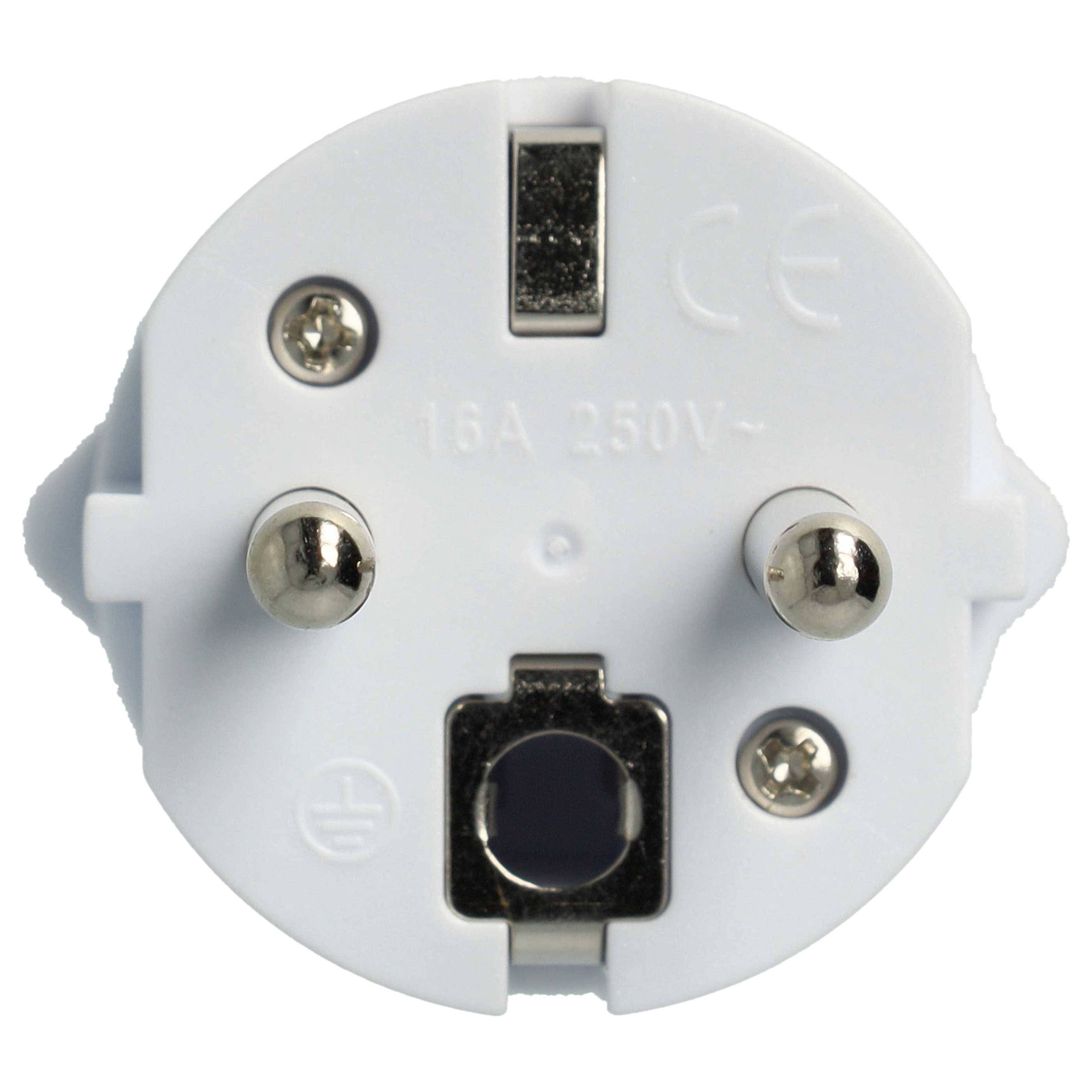 vhbw Reisestecker Adapter Typ J, SN 441011 (Euro-Stecker auf Schweizer-Buchse / CH Stecksystem) - Reiseadapter, Weiß, Max. 250 V / 2500 W