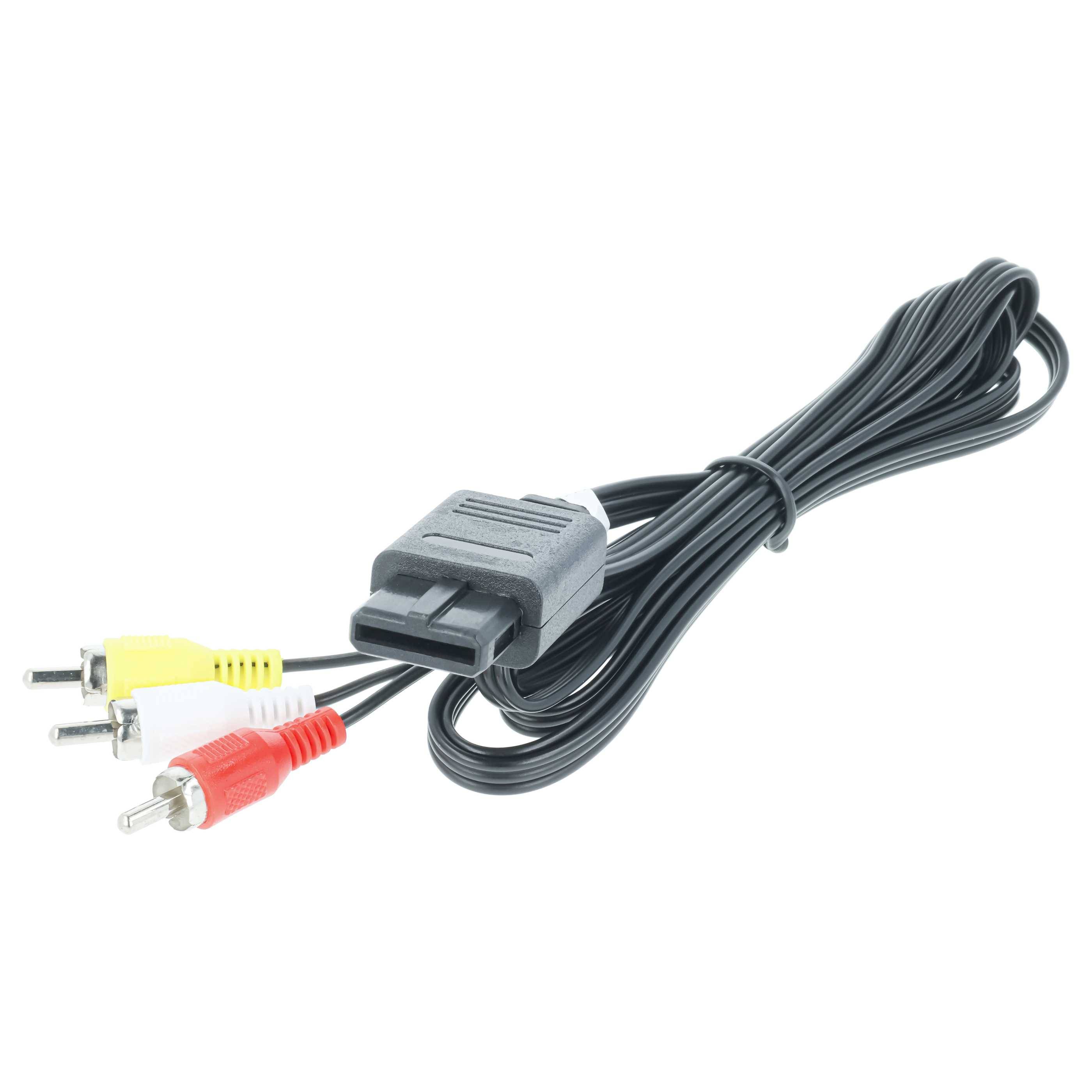 vhbw Audio Video Composite Kabel kompatibel mit Nintendo GameCube, 64, SFC (SNES), NGC, N64 Spielekonsole - AV-Kabel, 150 cm