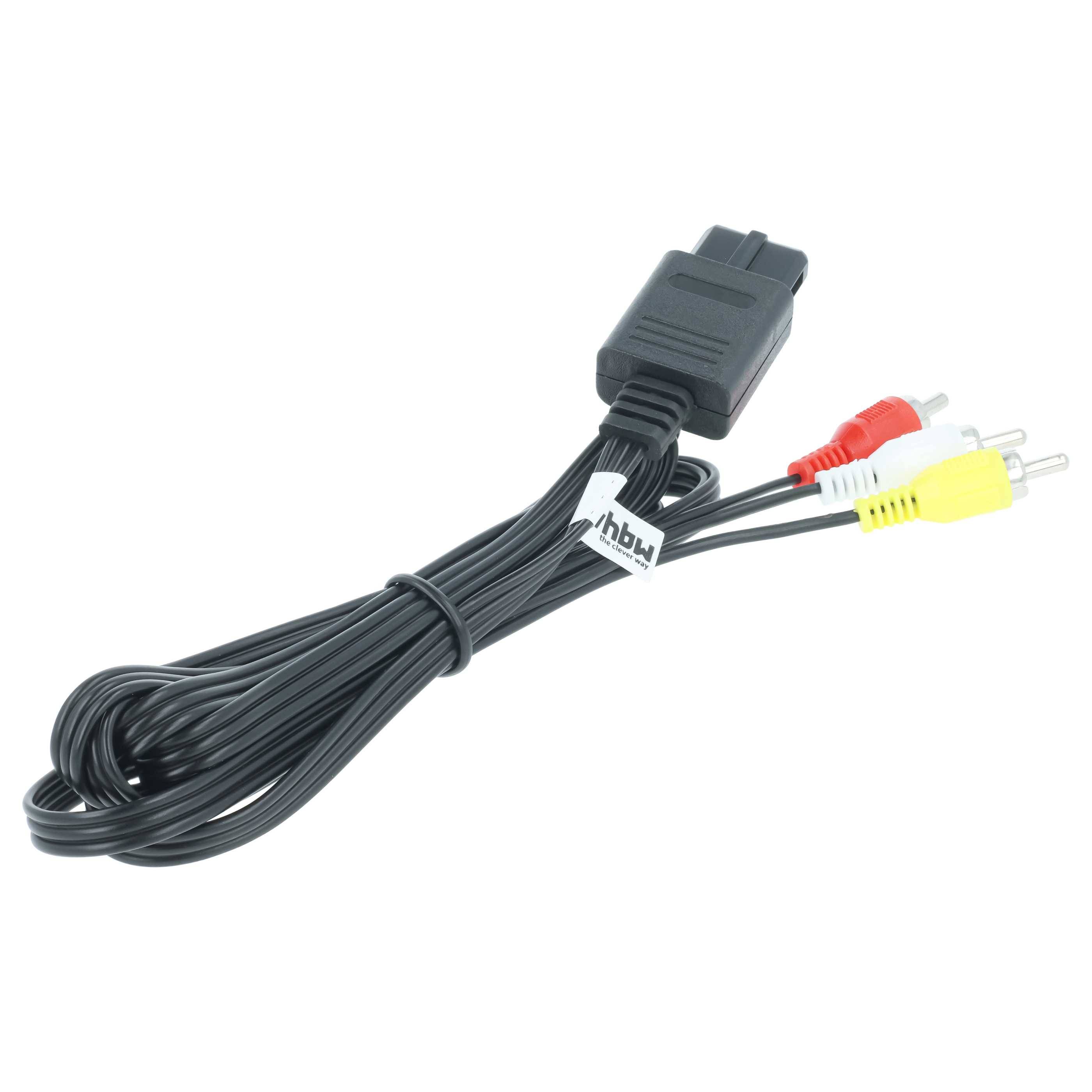 vhbw Audio Video Composite Kabel kompatibel mit Nintendo GameCube, 64, SFC (SNES), NGC, N64 Spielekonsole - AV-Kabel, 150 cm