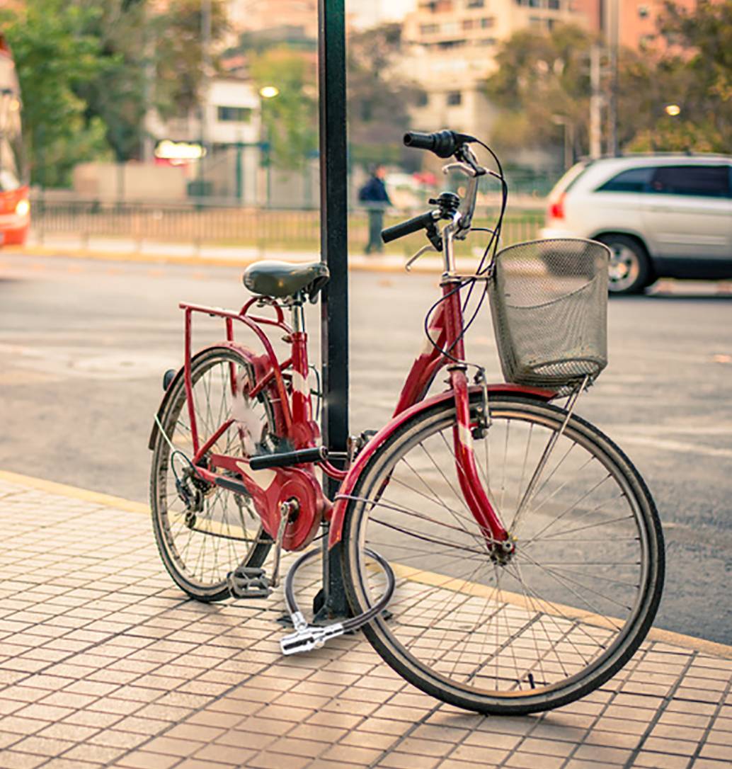 OLYMPIA Fahrradschloss Alarmschloss Kabelschloss Ringschloss mit Alarm 100dB 60cm