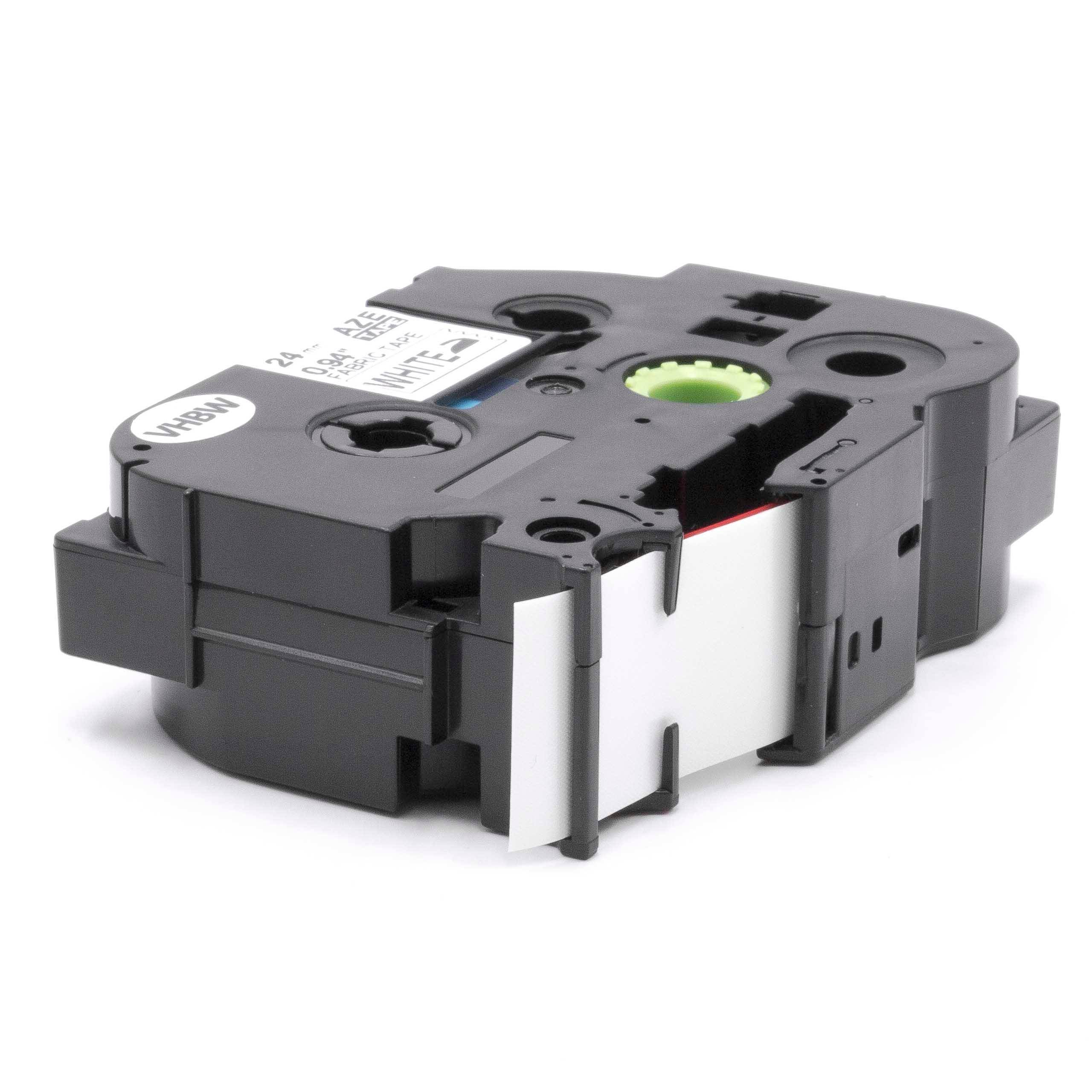 vhbw Schriftband-Kassette Ersatz für Brother TZE-FA5R für Etiketten-Drucker 24mm Rot auf Weiß, Aufbügelband