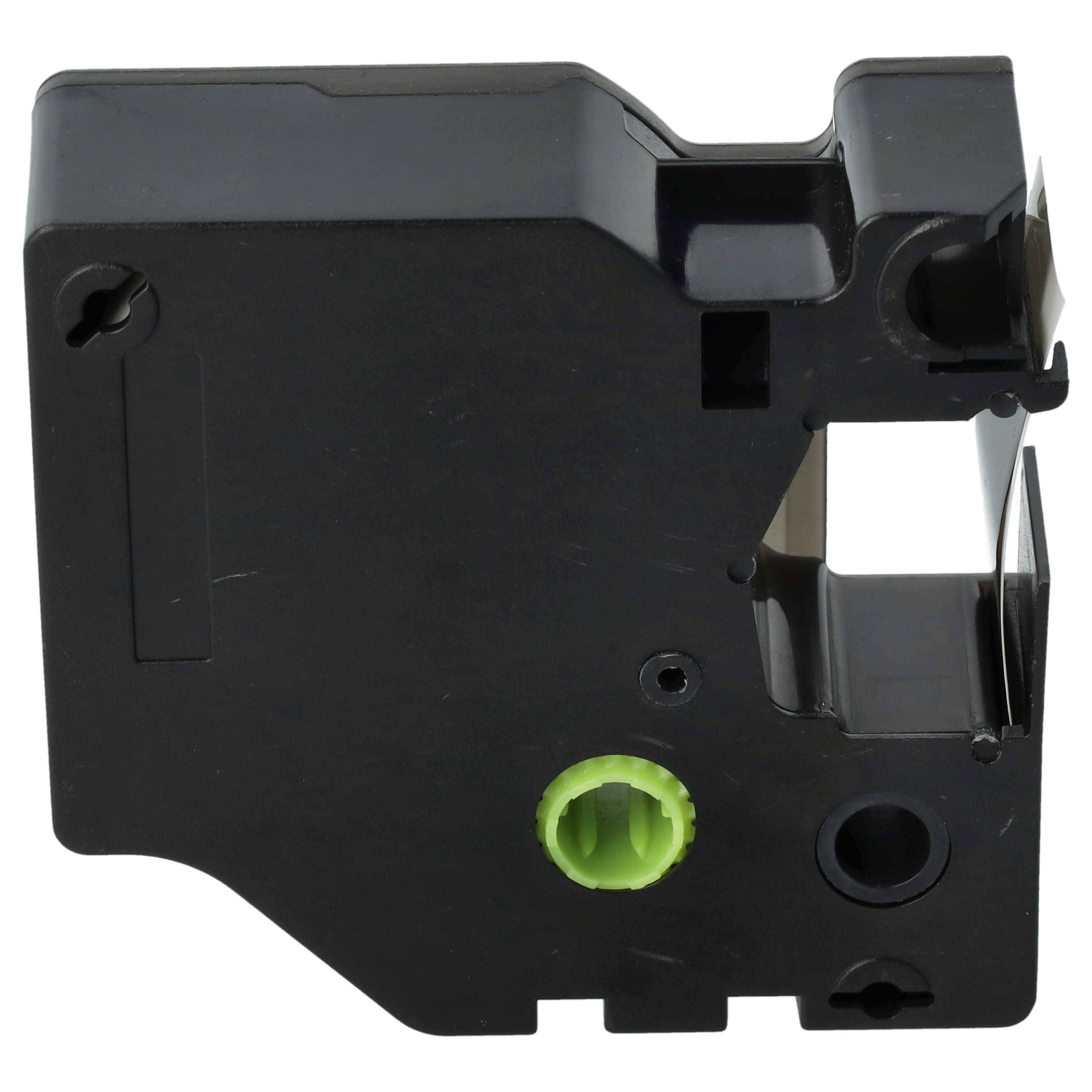 vhbw 50x Schriftband-Kassette kompatibel mit Dymo LabelWriter Duo 400, Duo, Duo 450 Etiketten-Drucker 7m x 19mm Schwarz auf Weiß, Kunststoff