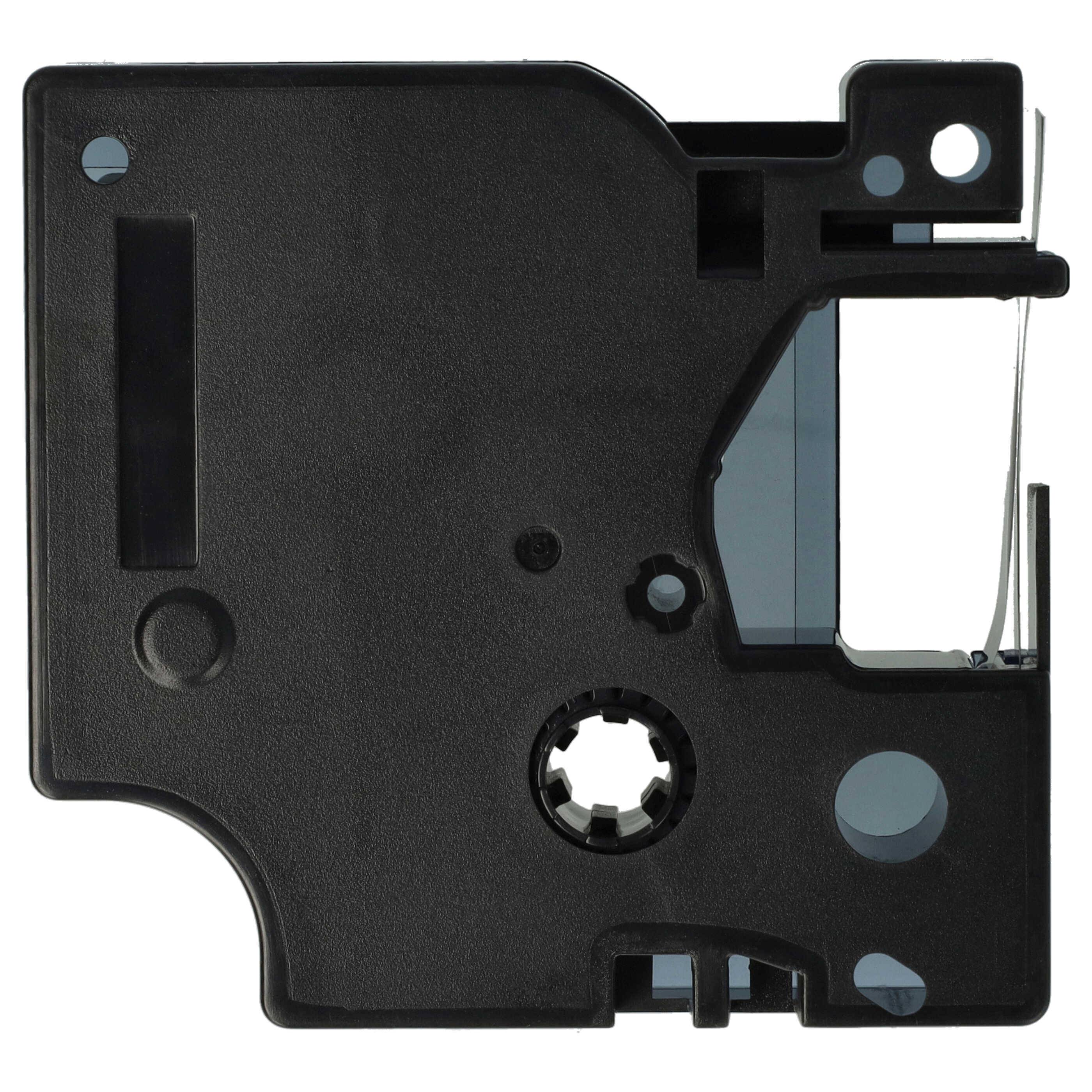 vhbw 10x Schriftband-Kassette kompatibel mit Dymo LabelManager 420P, 400, 450, 300, 350, 280, 360D, 350D Etiketten-Drucker 7m x 6mm Schwarz auf Weiß