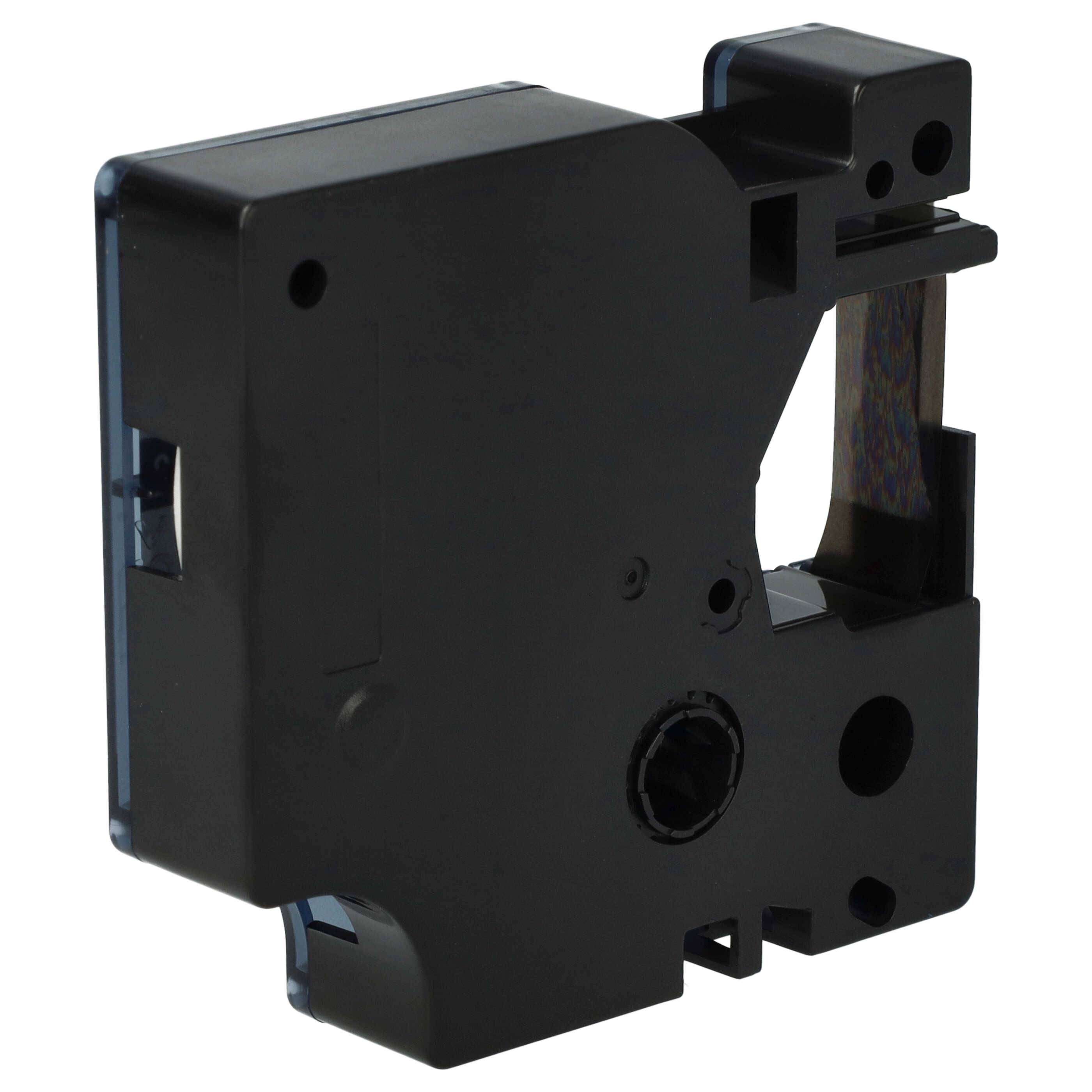 vhbw 50x Schriftband-Kassette kompatibel mit Dymo LabelManager 420P | 400, 450, 300, 350, 280, 360D, 350D Etiketten-Drucker 7m x 6mm Schwarz auf