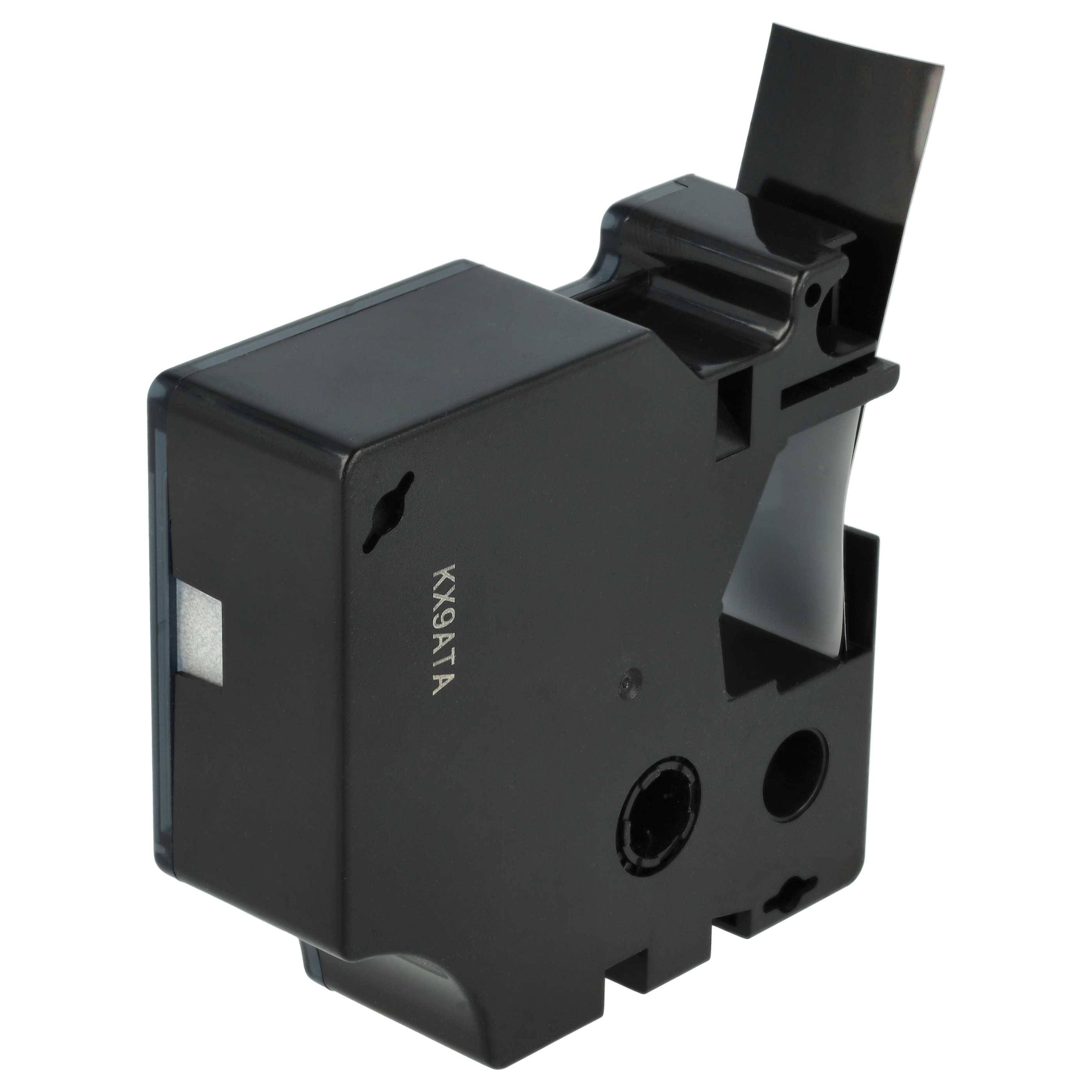 vhbw Schriftband-Kassette kompatibel mit Dymo LabelPoint 300, 350 Etiketten-Drucker 7m x 19mm Weiß auf Schwarz, Kunststoff