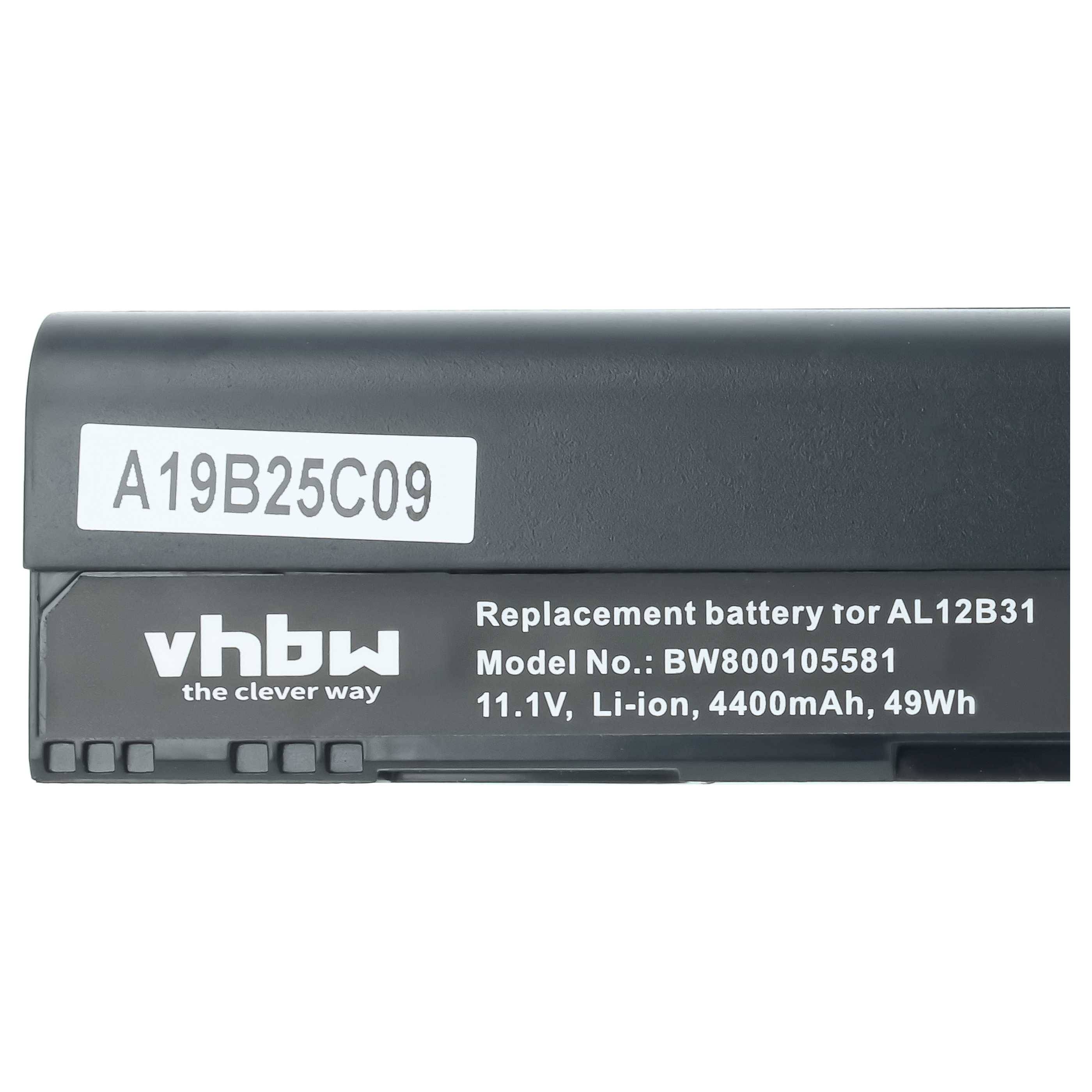 vhbw Akku Ersatz für Acer KT.00407.002 | für Notebook (4400 mAh, 11,1 V, Li-Ion)