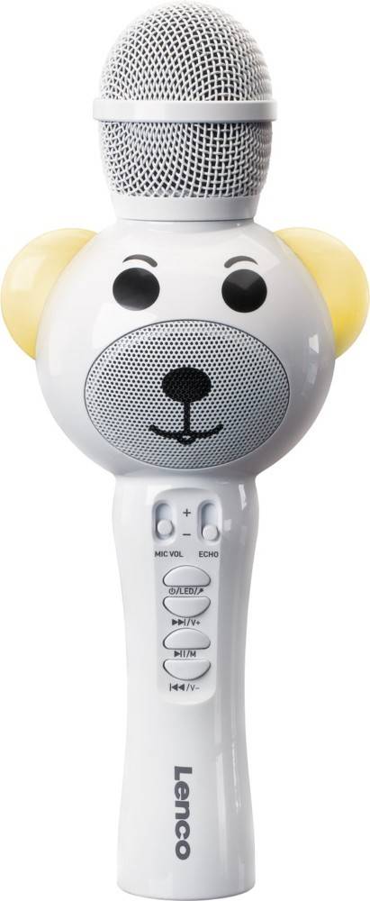 4 Stk. LENCO Karaoke-Kinder-Mikrofon BMC-060 White