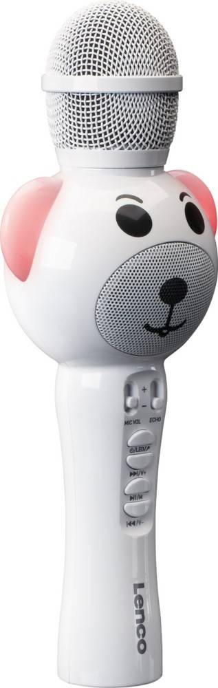4 Stk. LENCO Karaoke-Kinder-Mikrofon BMC-060 White