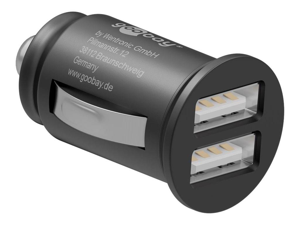 WENTRONIC - goobay Dual USB - Auto-Netzteil - 24 Watt - 4.8 A - 2 Ausgabeanschlussstellen (USB)