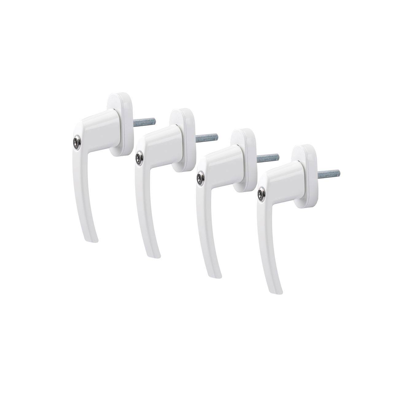 4 Stück Fenstergriffe abschließbar mit je 2 Schlüsseln FGS 100 OLYMPIA