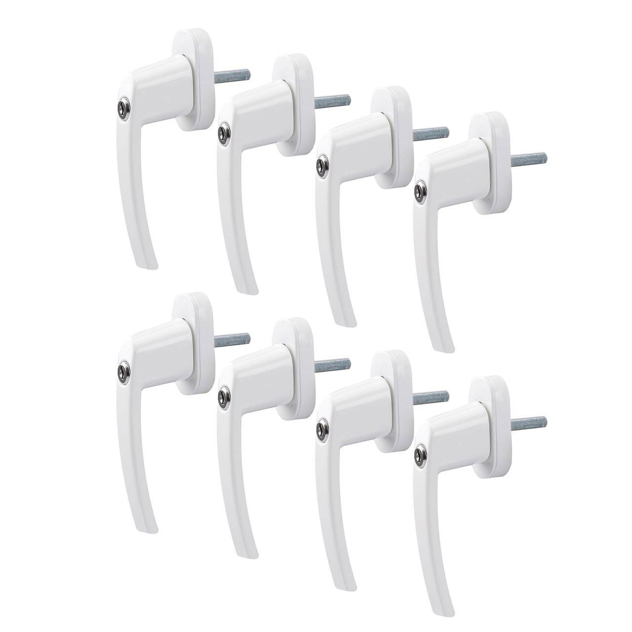 8 Stück Fenstergriffe abschließbar mit je 2 Schlüsseln FGS 100 OLYMPIA